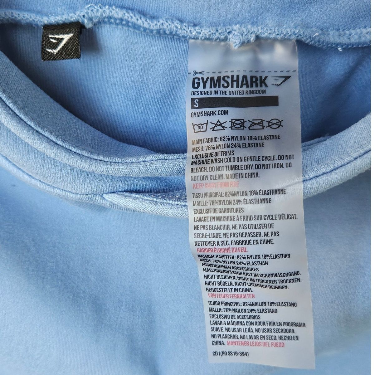 Gymshark Gymshark Blue Poise Leggings Crossover High Waist Ankle Size 27" / US 4 / IT 40 - 10 Thumbnail