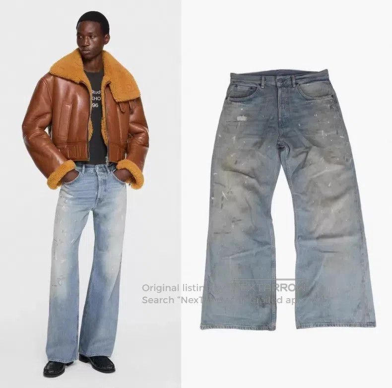 Acne Studios Acne Studios Worn-in ink-washed blue jeans Size US 31 - 1 Thumbnail