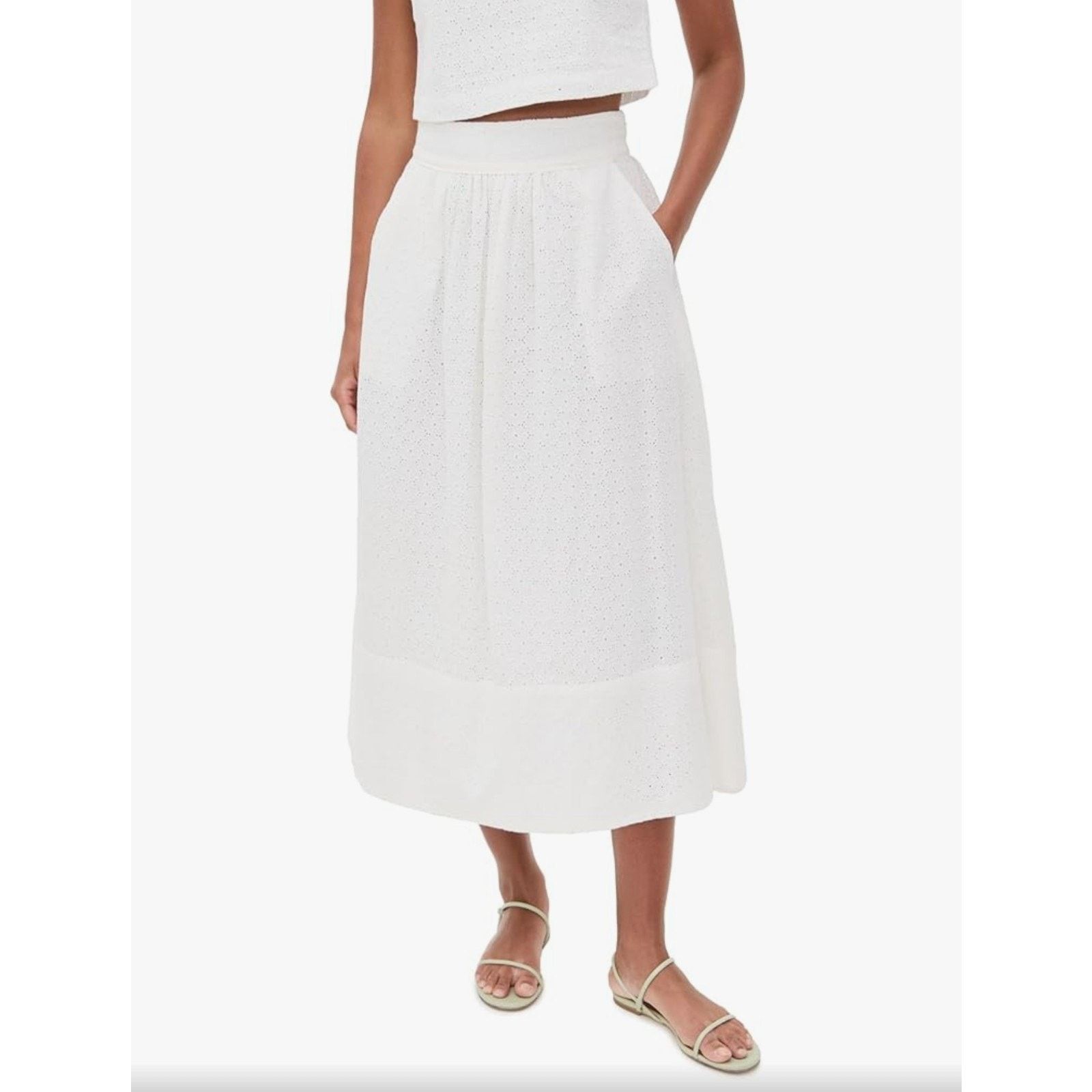 Paige Paige Women's Ojai Cotton Denim Midi Skirt Size 2 Waist 26 Size 26" / US 2 / IT 38 - 3 Thumbnail