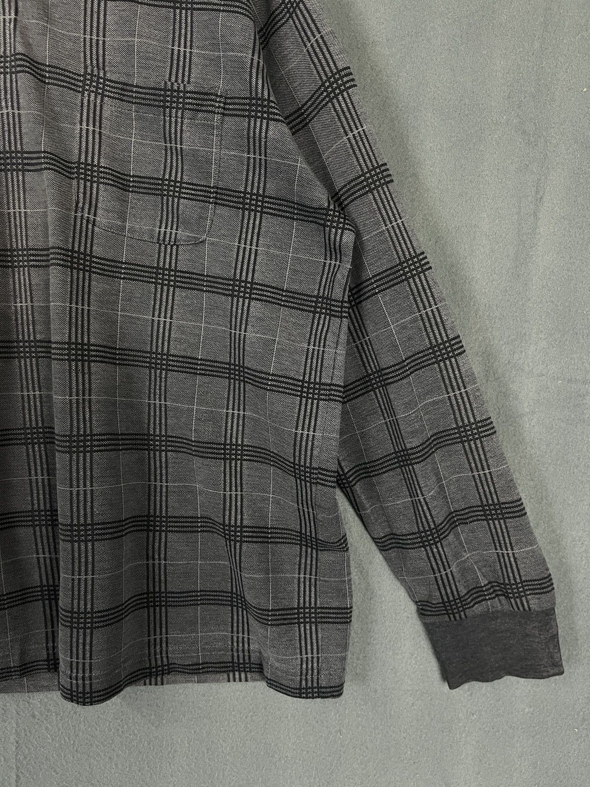 Designer × Japanese Brand × Kansai Yamamoto Sissy by Kansai Yamamoto Glen Plaid Polo Tee Long Sleeves Size US L / EU 52-54 / 3 - 5 Thumbnail