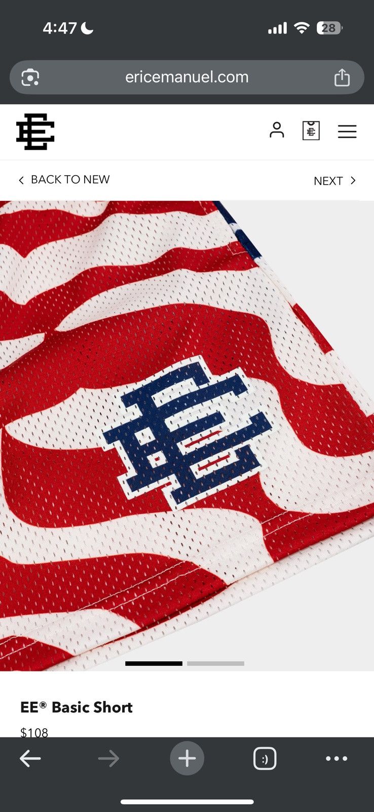 Eric Emanuel Eric Emanuel USA American Flag shorts - Large Size US 34 / EU 50 - 5 Thumbnail