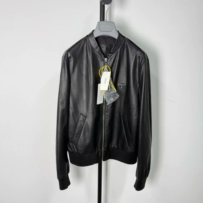 Prada Prada Black Leather Women's Jacket Size S Size S / US 4 / IT 40 - 1 Thumbnail