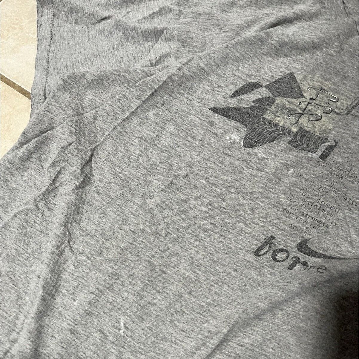 Nike Vintage 1990s Nike Boxy Thrashed Faded Pins Just Do It Size US XL / EU 56 / 4 - 6 Thumbnail