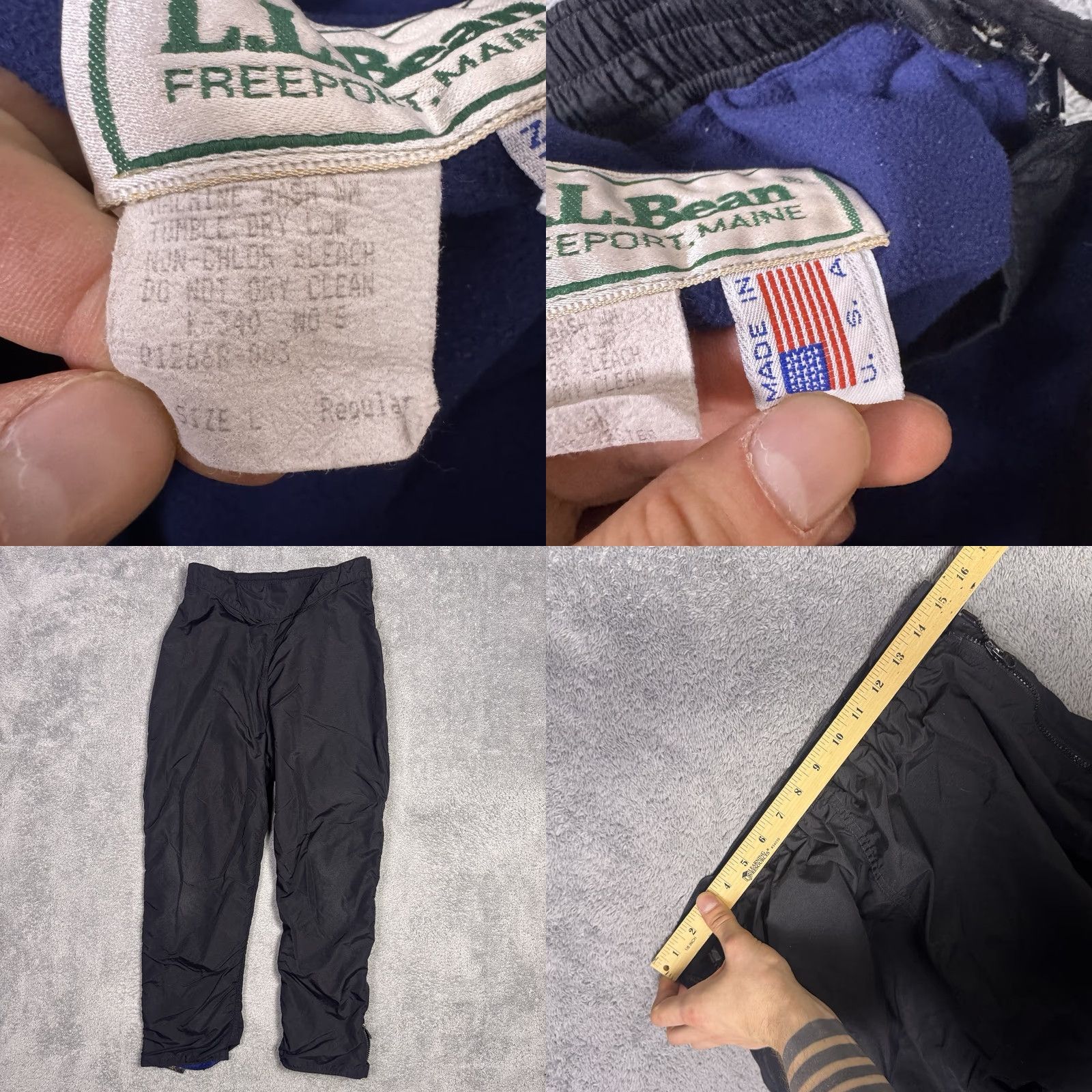 Vintage VINTAGE L.L. Bean Pants Womens L USA Made Fleece Lined Full Side Zip Snow Ski Medium? Size 36" / US 14 / IT 50 - 8 Thumbnail