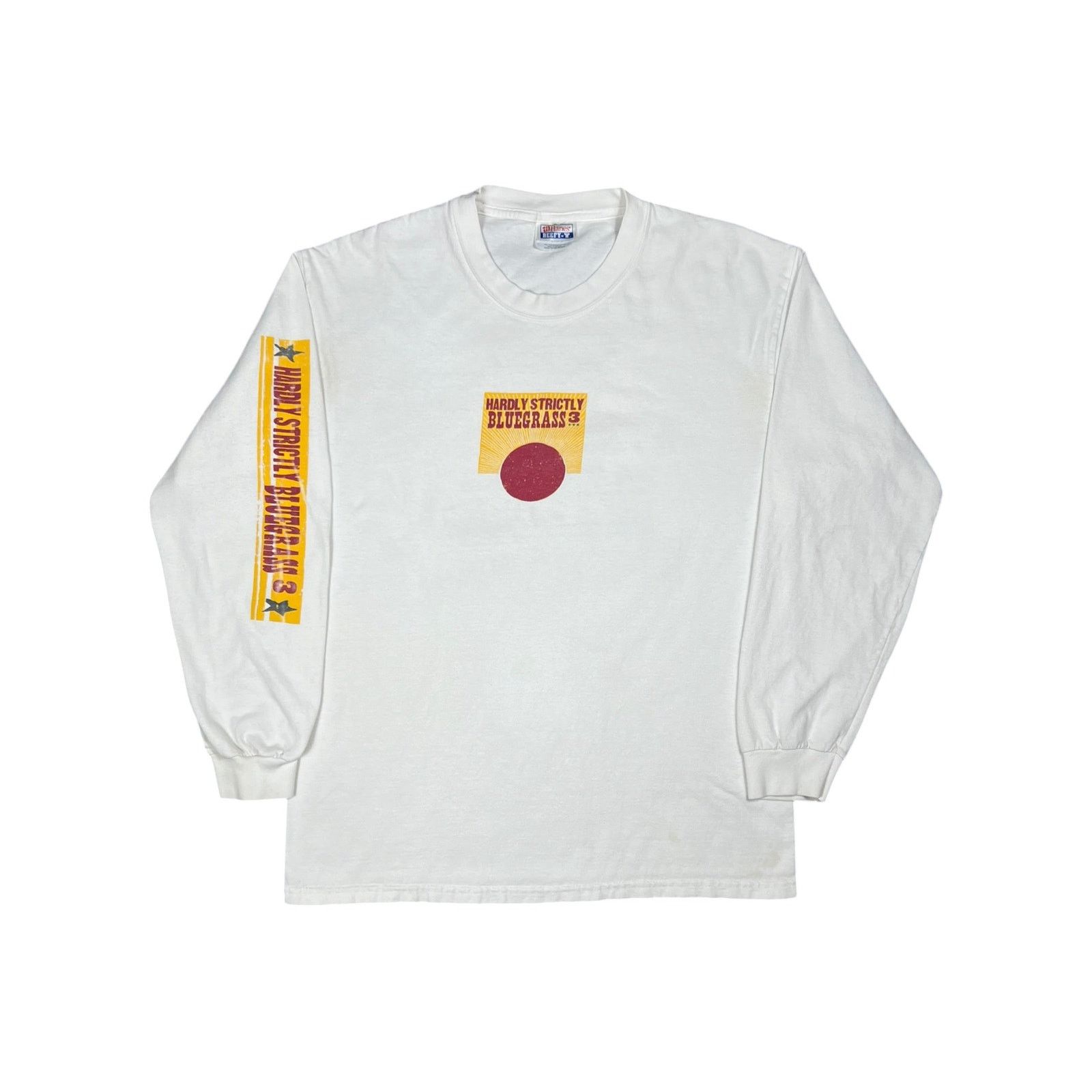 Band Tees × Hanes × Vintage 2004 Hardly Strictly Blue Grass long sleeve print band Size US M / EU 48-50 / 2 - 1 Thumbnail
