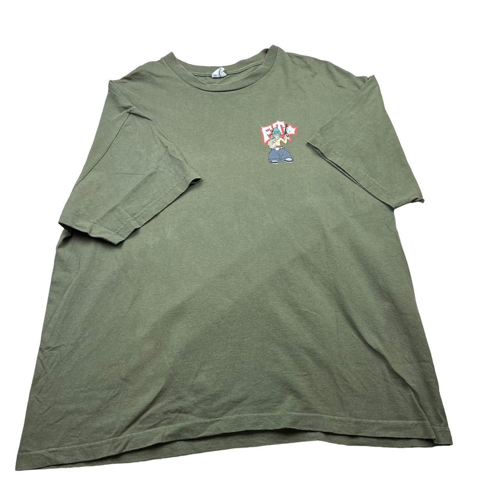 Fuck The Population FTP Spray Can T Shirt in Olive Green Size US XXL / EU 58 / 5 - 3 Thumbnail