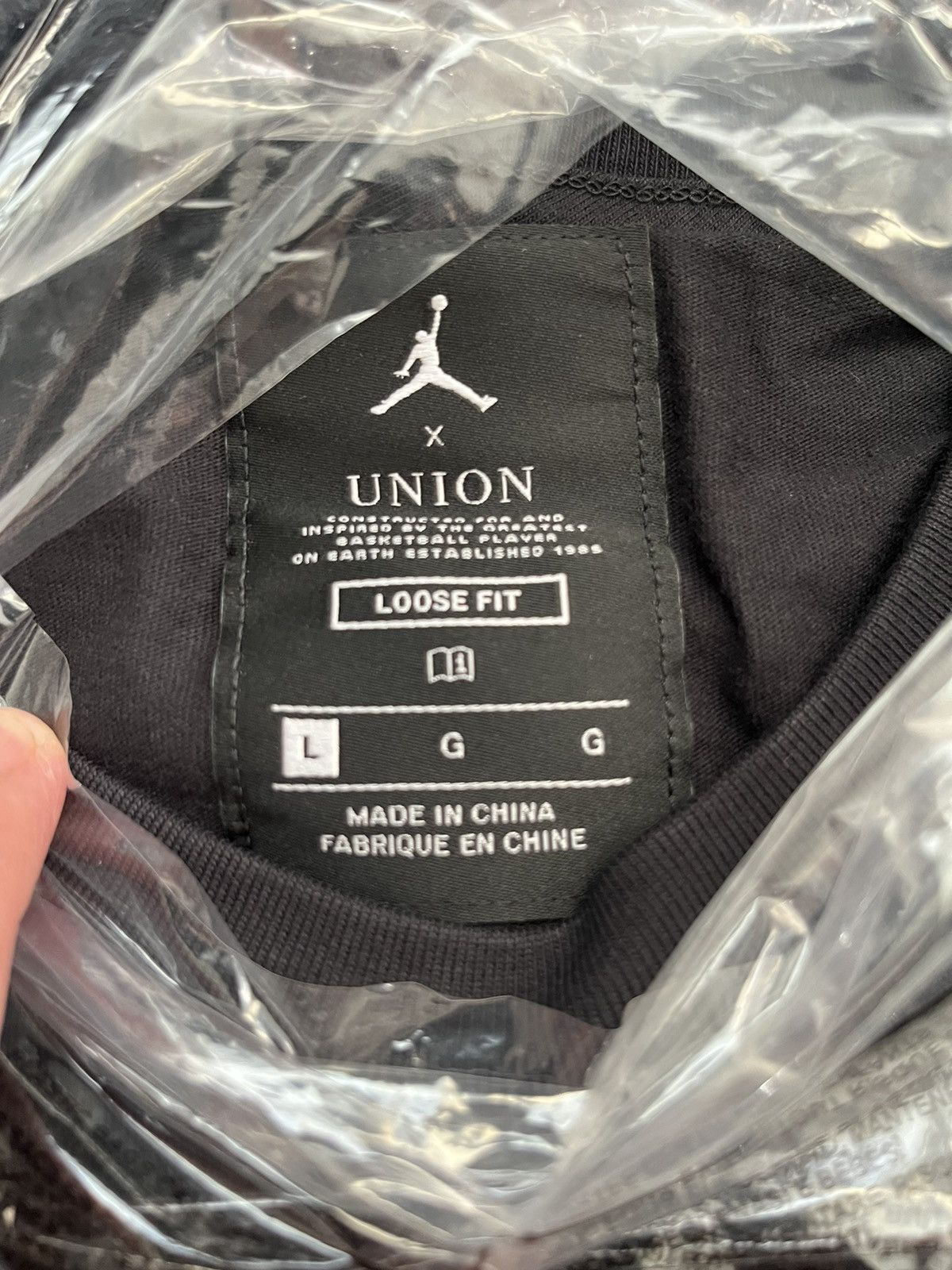 Jordan Brand Jordan x Union Reverse Dunk T-shirt Black size L Size US L / EU 52-54 / 3 - 3 Thumbnail