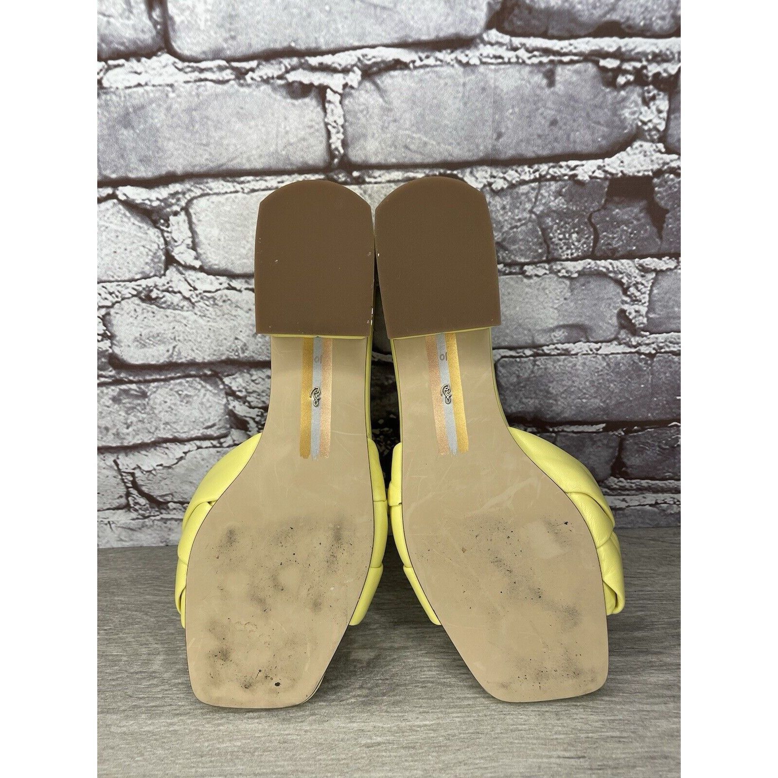 Sam Edelman Sam Edelman Dawson Yellow Knot Leather Slides Heel Sandals W Size US 10 / IT 40 - 20 Thumbnail