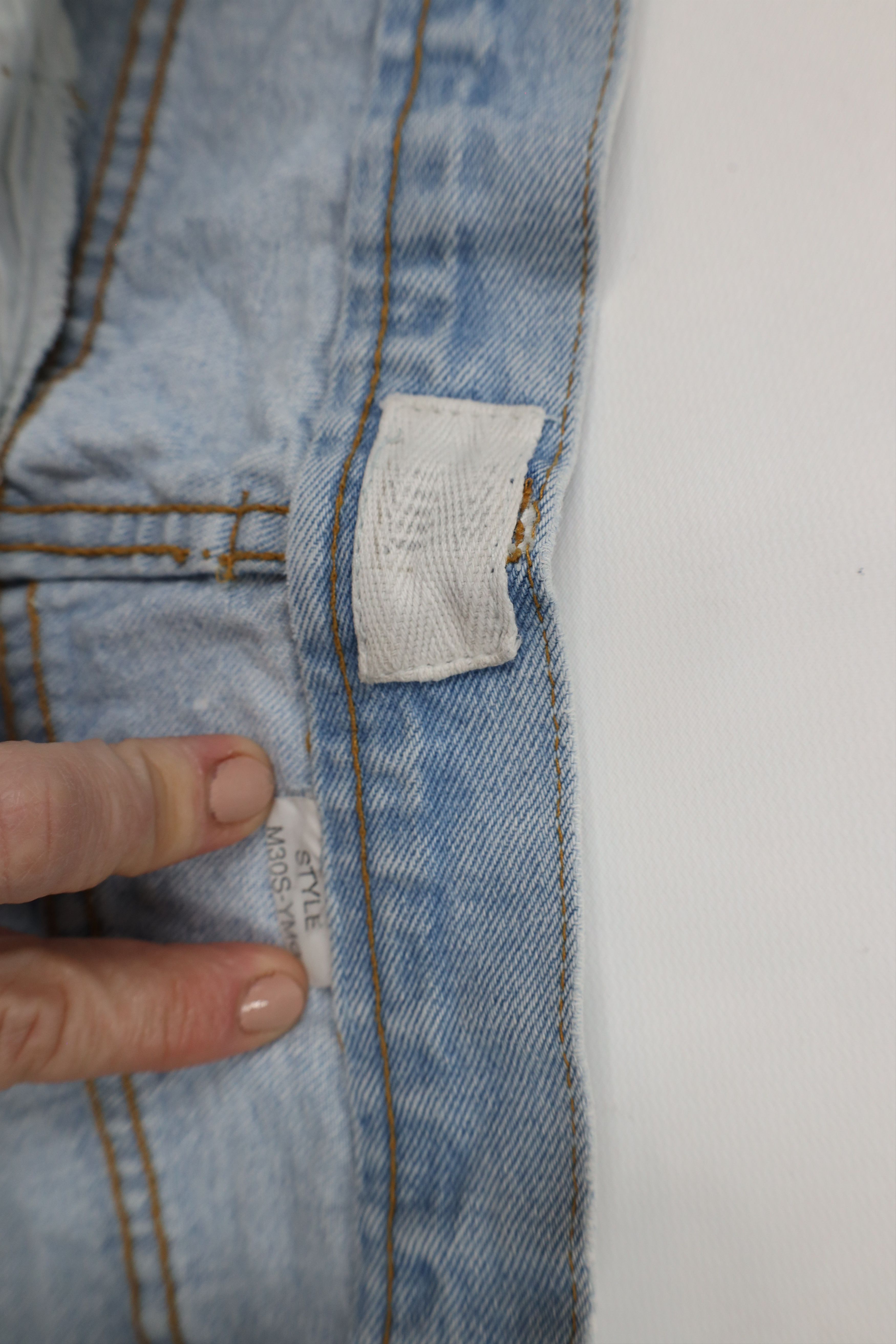 Vintage Vintage 90s IOU Baggy Fit Denim Jean Shorts Jorts Cotton Size US 38 / EU 54 - 10 Thumbnail