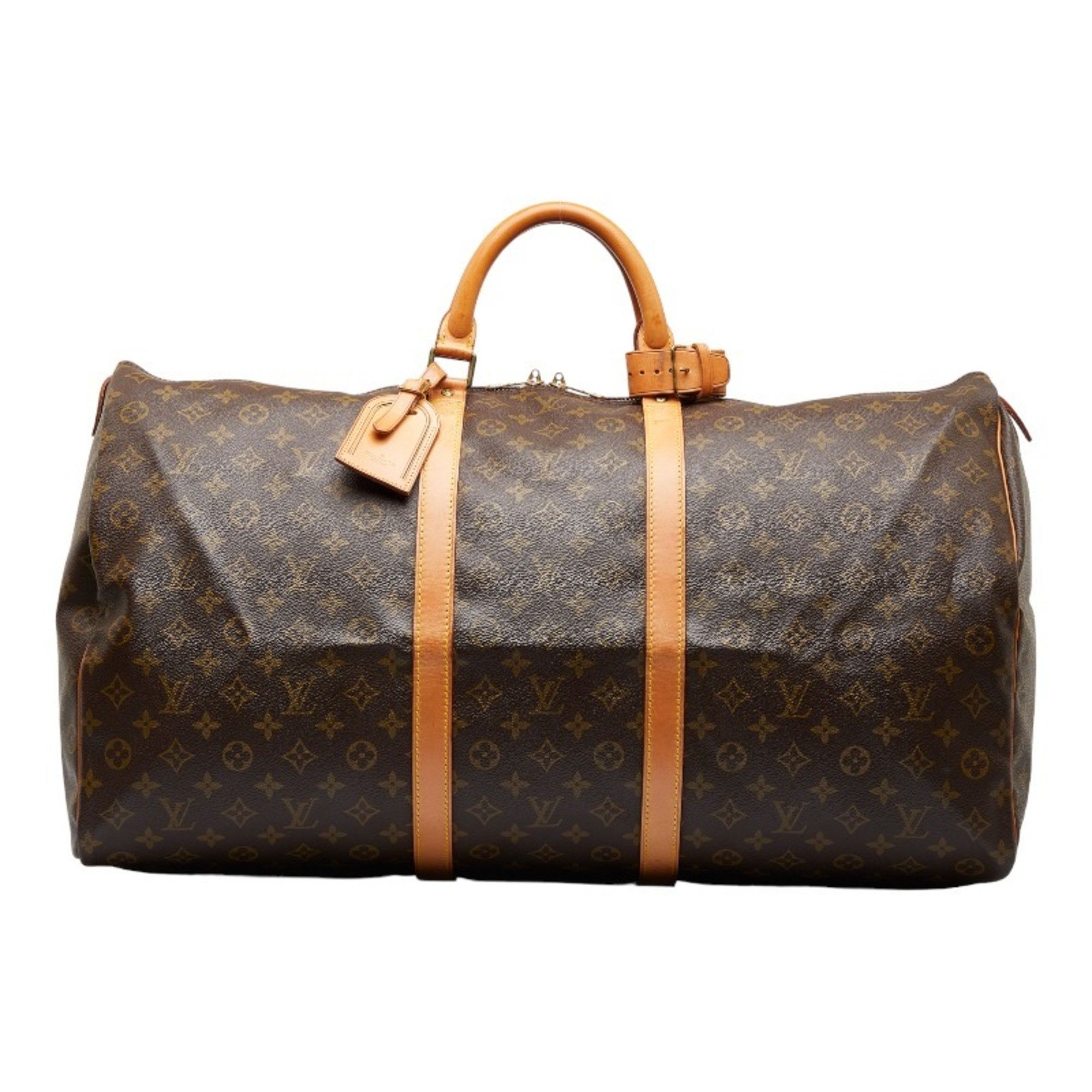 Louis Vuitton Monogram Keepall 60 Boston Bag M41412 Brown PVC