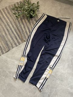 Set of 2: Vintage 90s ADIDAS Track Pants Streetwear 3-Stripe sz Med Blue  VTG 