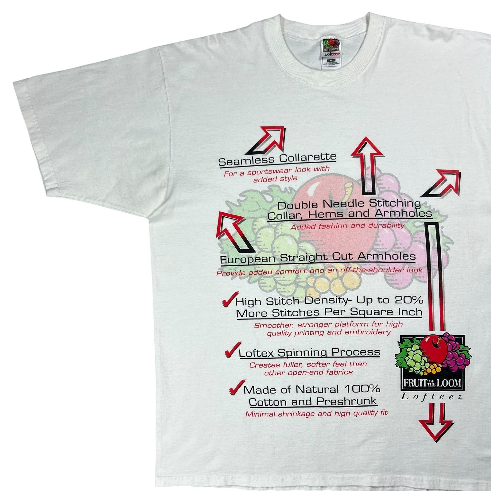 Fruit Of The Loom × Vintage 90s Fruit of the Loom Lofteez salesmen promo shirt shirt tee Size US XL / EU 56 / 4 - 4 Thumbnail