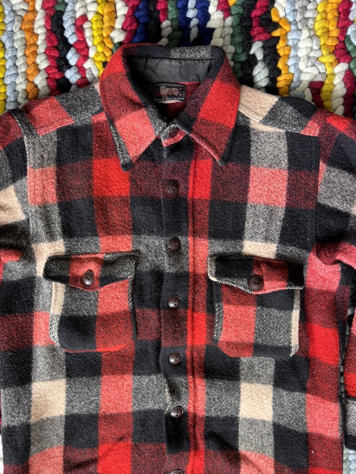 Vintage × Woolrich Woolen Mills 1950s Woolrich Checkered Flannel Size US S / EU 44-46 / 1 - 3 Thumbnail
