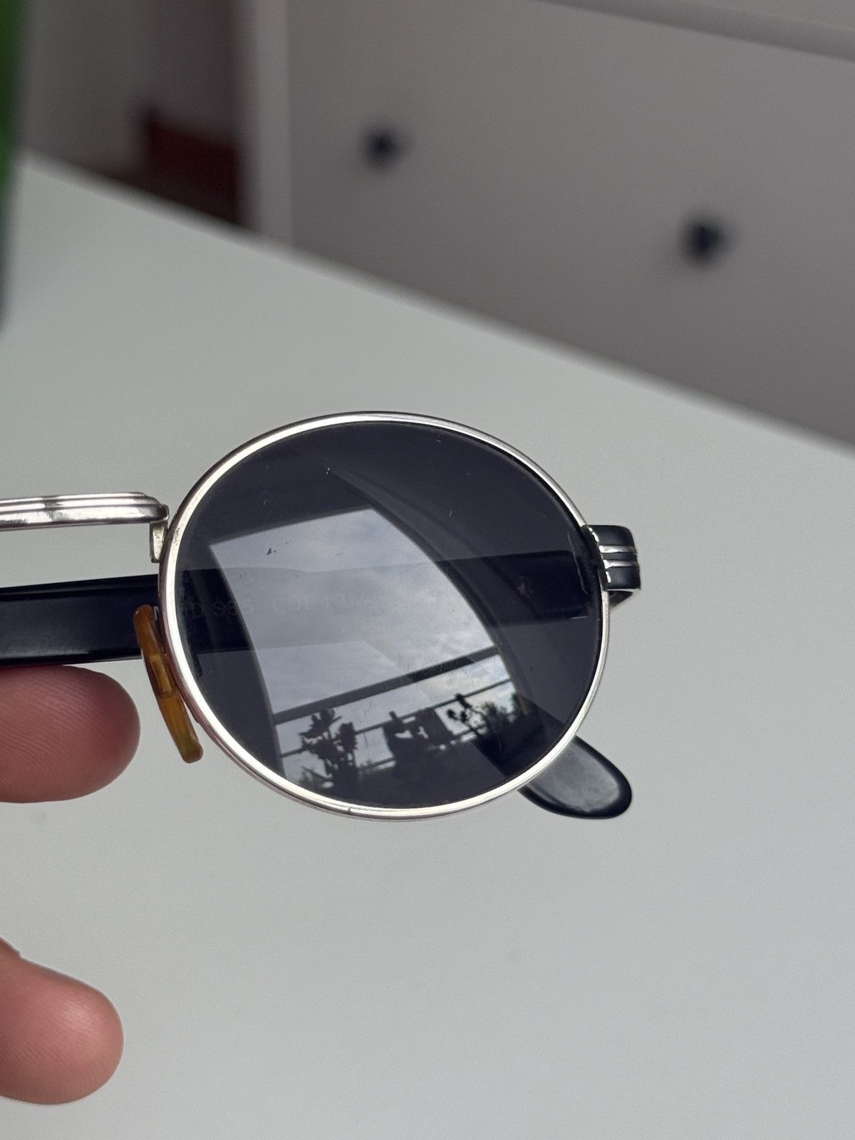 Versace Vintage 90s Gianni Versace oval sunglasses luxury designer Size ONE SIZE - 8 Thumbnail
