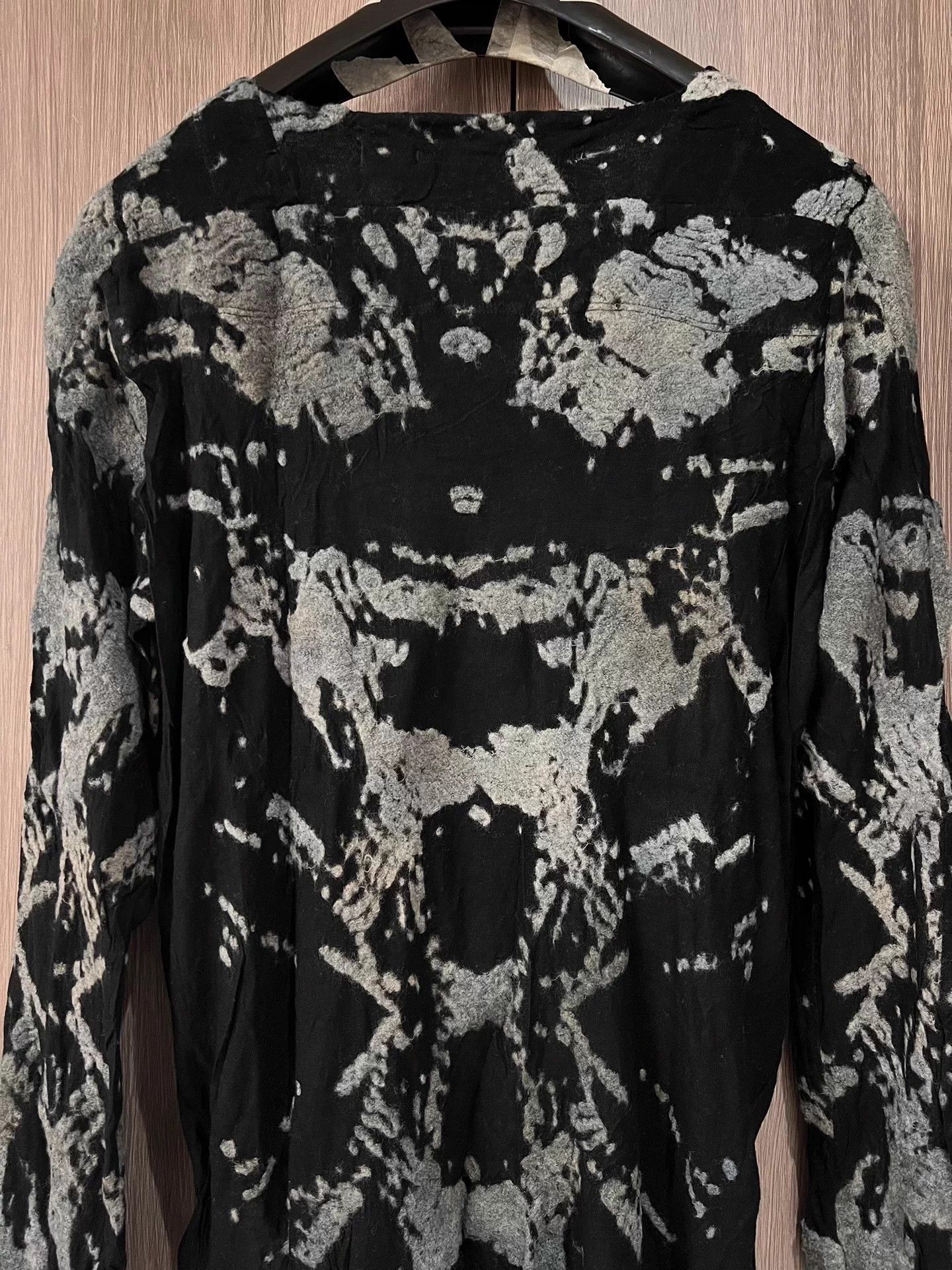 Julius Julius 7 black gray biology jacquard wool tencel sweater Size US M / EU 48-50 / 2 - 6 Thumbnail
