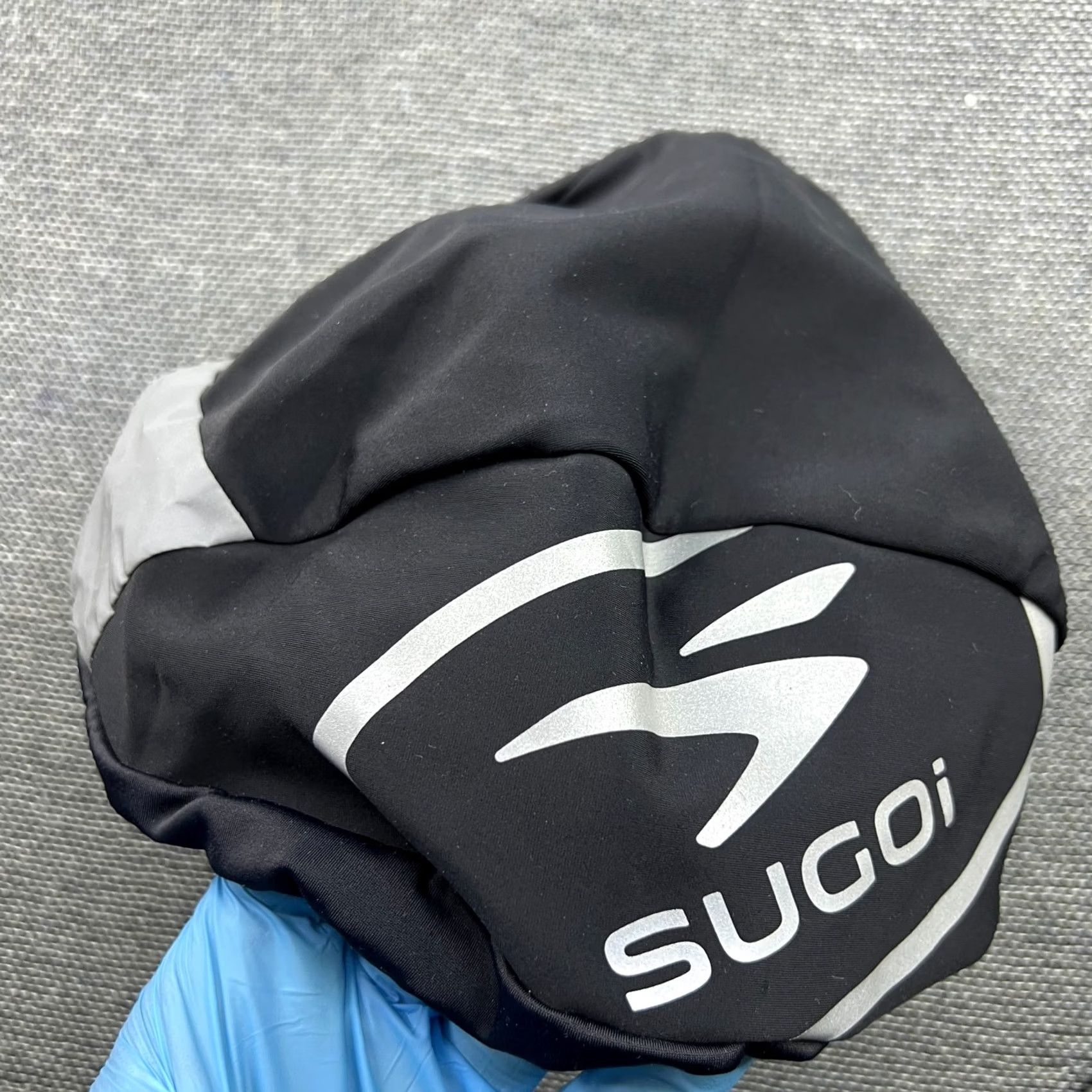 Vintage SUGOI ZAP Helmet Cover Black One Size Racing Waterproof Unisex Adults Cycling Cap Mens Womens Size ONE SIZE - 4 Thumbnail