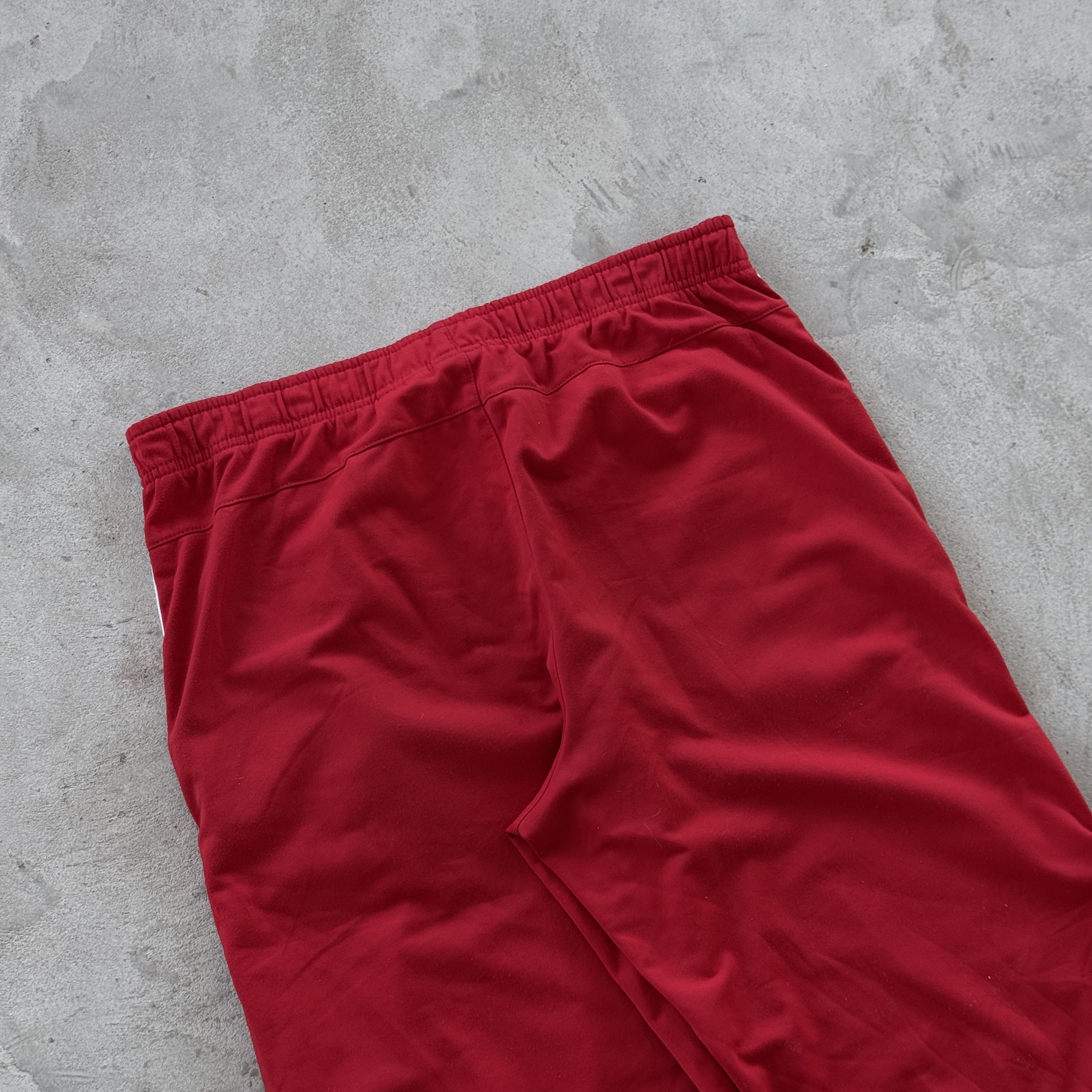 Nike Nike Red Wide Leg Track Pants White Side Stripe Mens Large Size US 32 / EU 48 - 4 Thumbnail