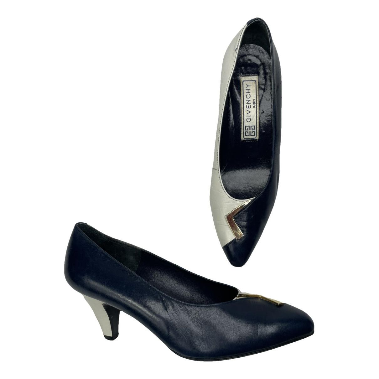 Givenchy White Leather Heel Size US 5 / IT 35 - 1 Thumbnail