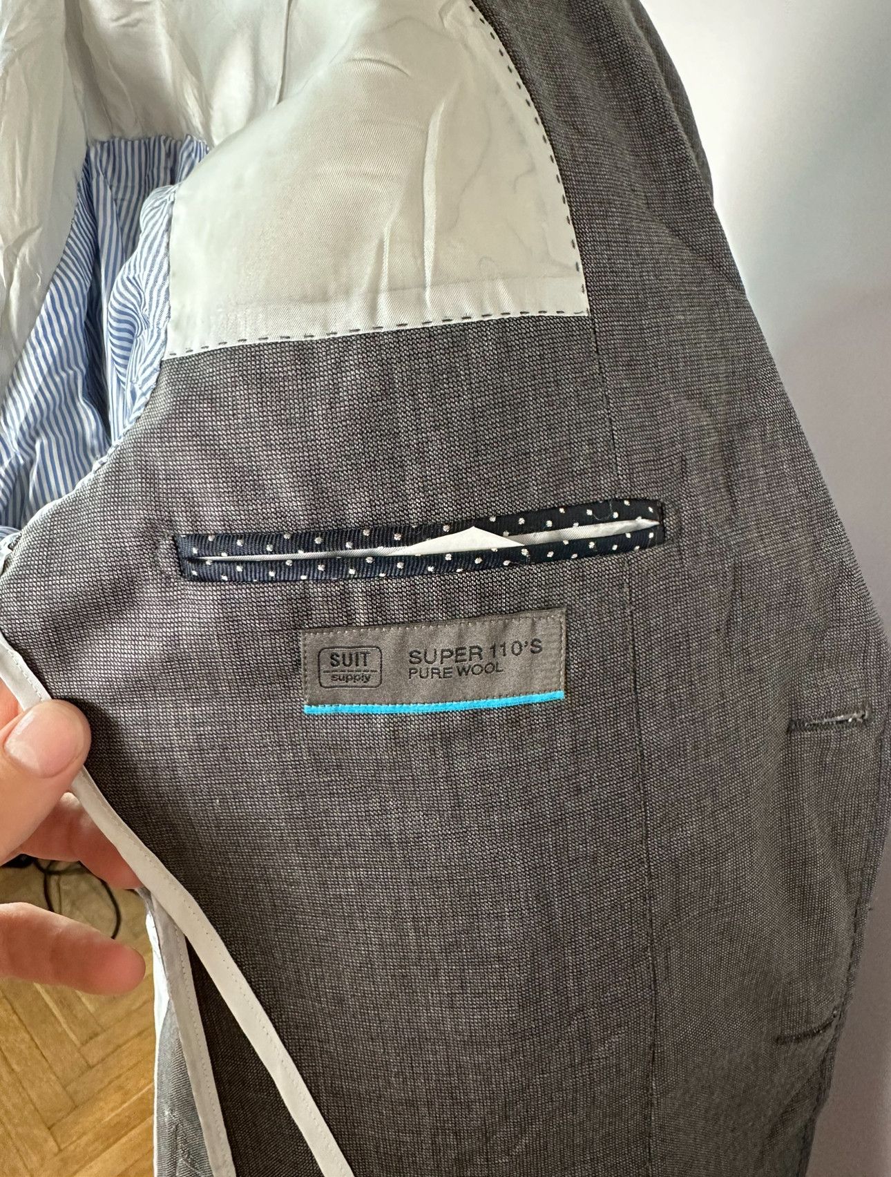Grailed × Suitsupply Suitsupply Unlined 110s Wool Blazer Gray Mens 1QR3A0 Sz 38S Size 38S - 9 Thumbnail