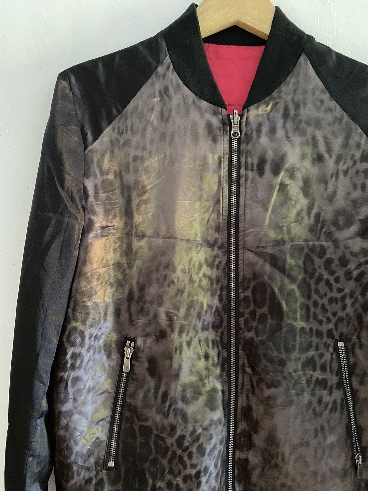 Japanese Brand × Schlussel × Vintage Vintage Schlussel leopard reversible bomber jacket Size US L / EU 52-54 / 3 - 5 Thumbnail