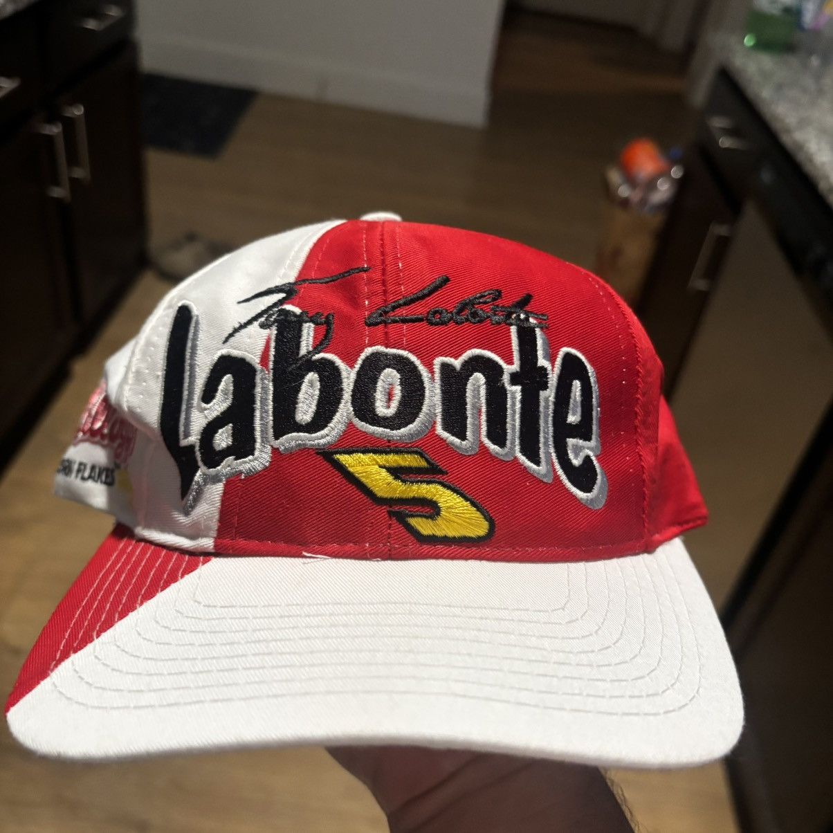 Vintage Tony Labonte Embroidered Kellogg NASCAR Snapback Hat Size ONE SIZE - 1 Thumbnail