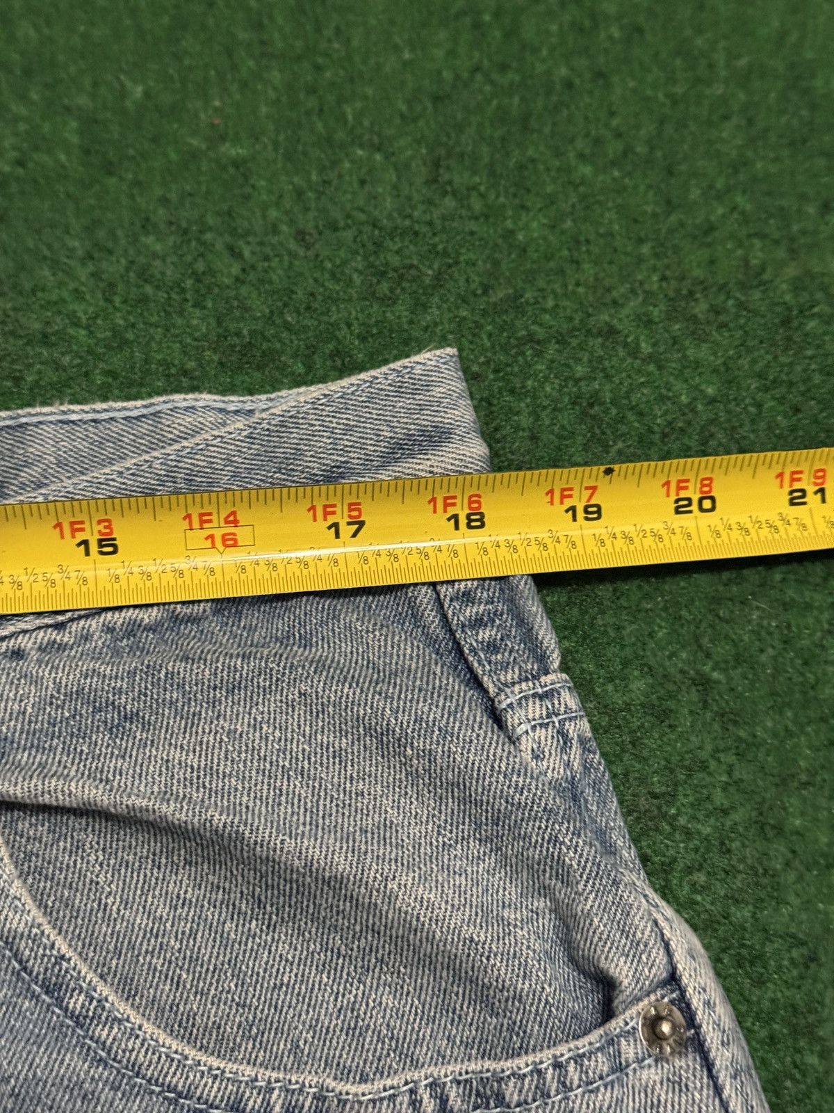 Vintage Y2K Baggy Carpenter Jort Hip Hop Skater Grunge Denim Shorts Size US 36 / EU 52 - 4 Thumbnail