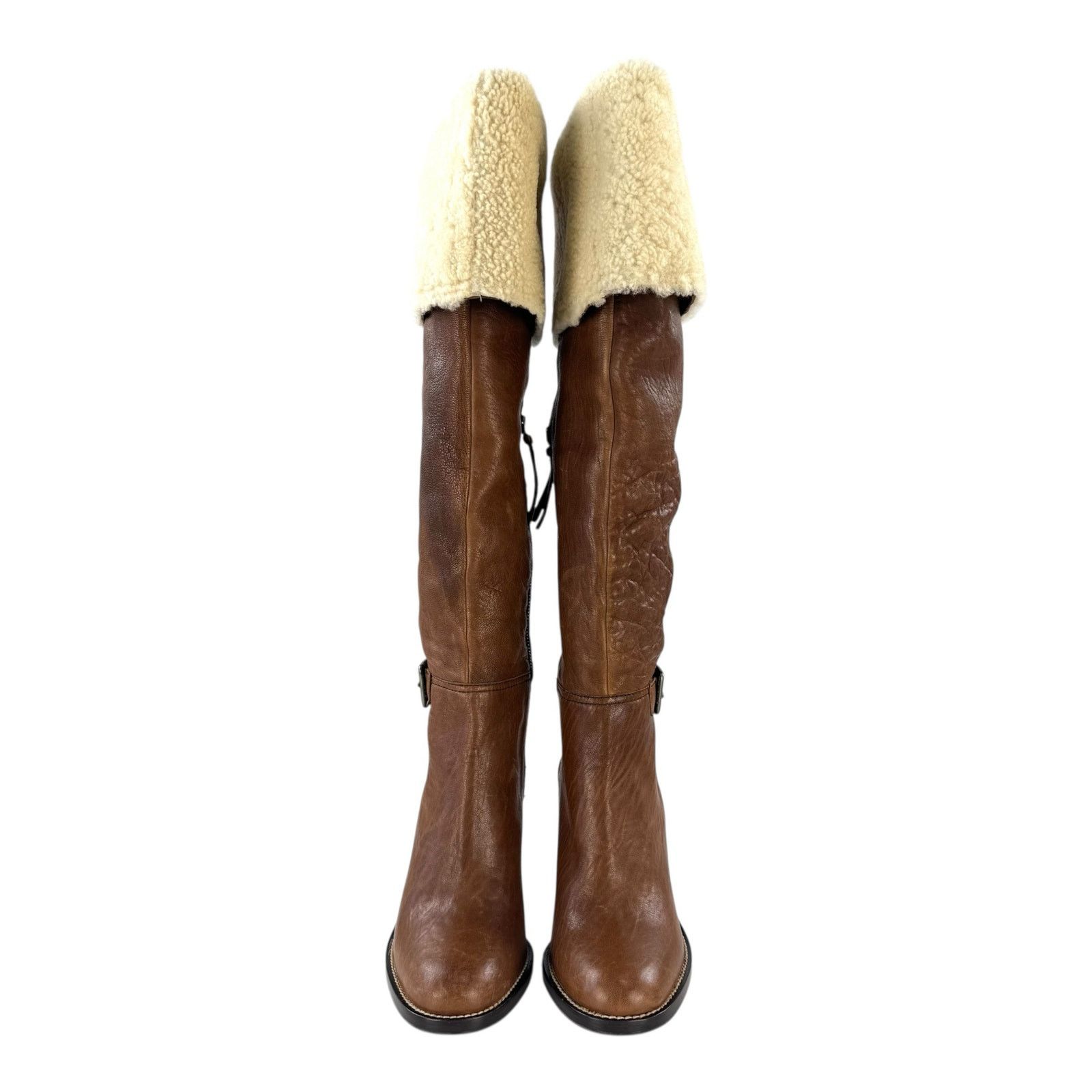 Miu Miu Miu Miu Leather & Shearling Knee-High Boots Size US 6 / IT 36 - 3 Thumbnail