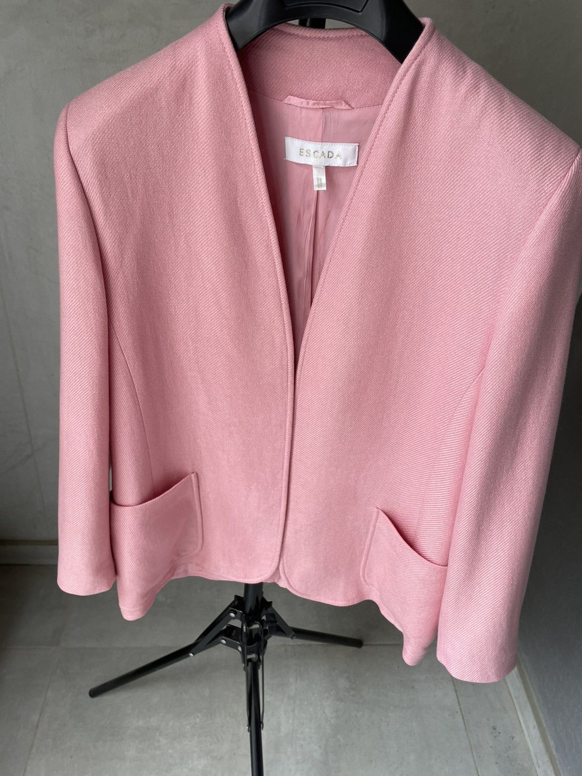 Escada Vintage Escada Piacenza Cashmere Silk Jacket Pink Size S / US 4 / IT 40 - 25 Thumbnail