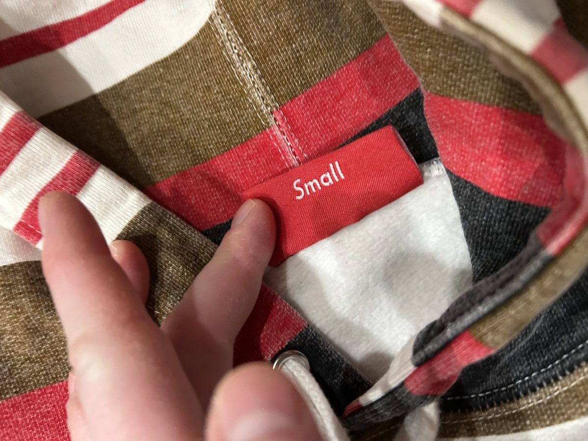 Supreme Supreme Striped Hooded Sweatshirt Size US S / EU 44-46 / 1 - 3 Thumbnail