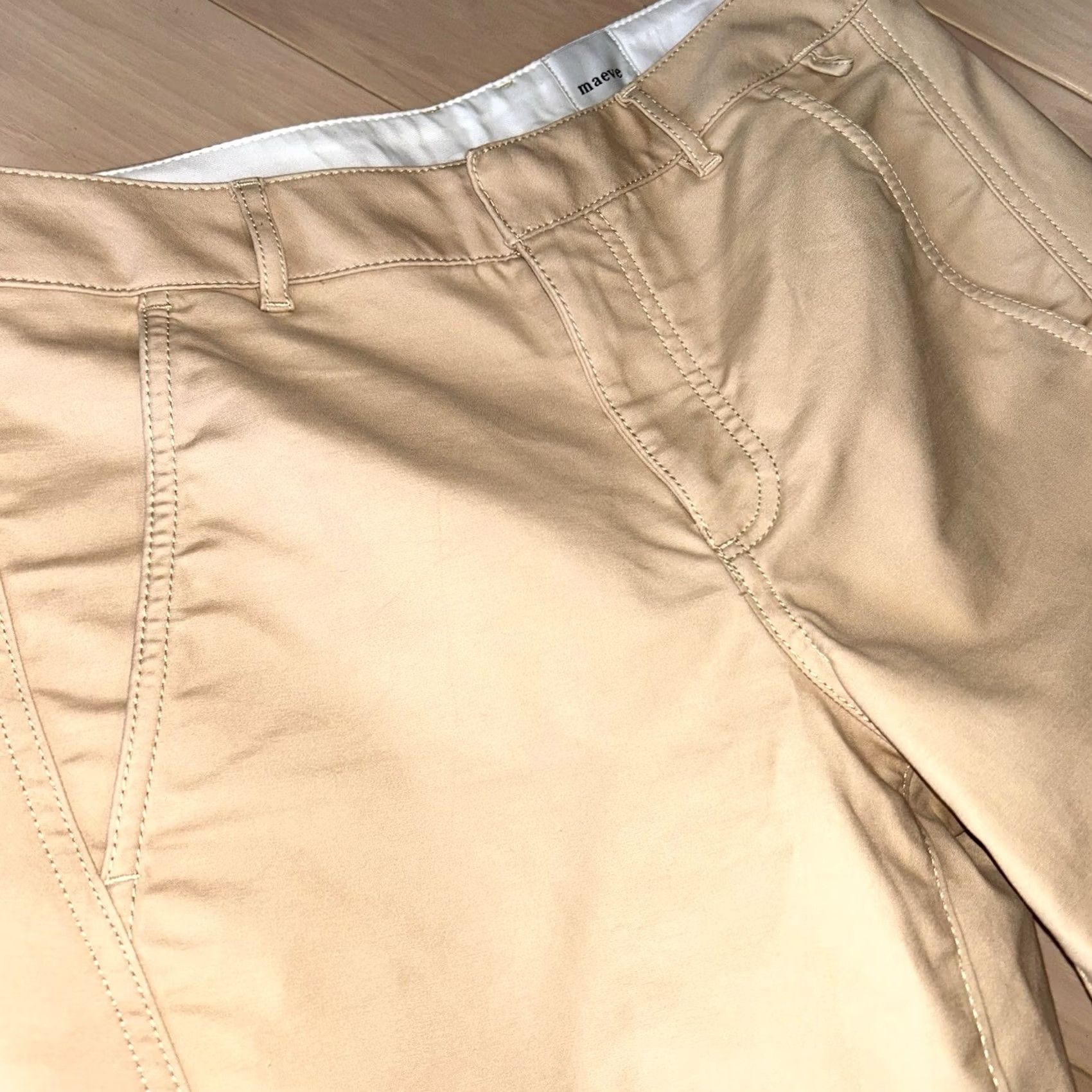 Anthropologie Anthropologie Maeve Barrel Leg Chino Trouser Women’s 6P Size 28" / US 6 / IT 42 - 3 Thumbnail