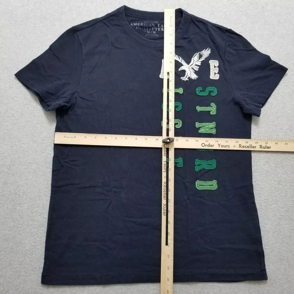 American Eagle Outfitters American Eagle Shirt Mens Medium Blue Crew Neck Patch Size US M / EU 48-50 / 2 - 6 Thumbnail