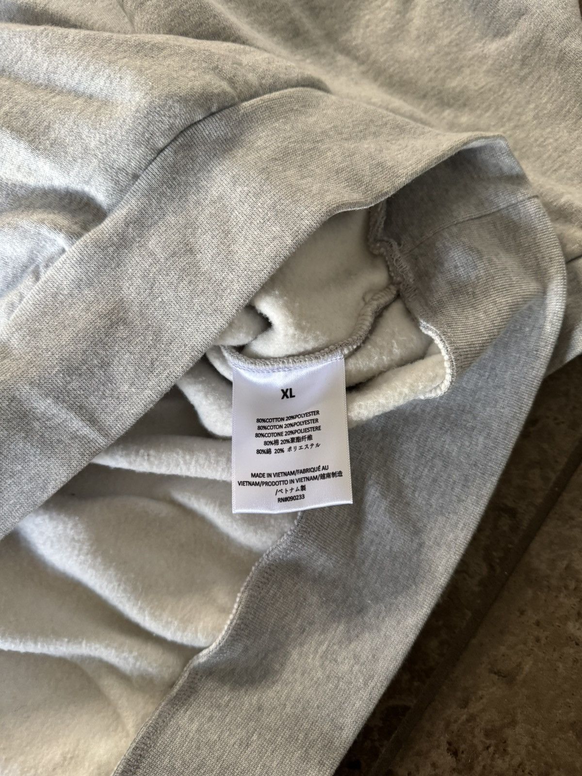 Essentials Fear Of God Essentials Light Heather Grey/ Yellow Hoodie Size US XL / EU 56 / 4 - 5 Thumbnail