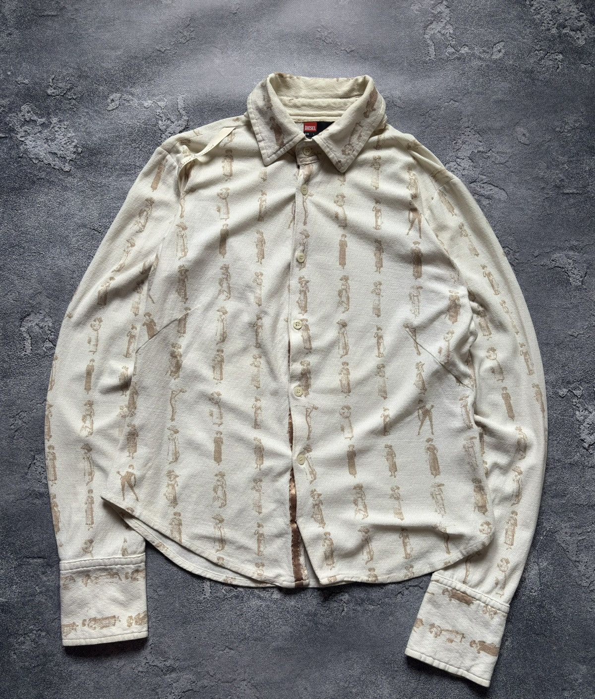 Diesel Vintage Diesel Avant Garde Monogram Lady Printed Shirt Rare Size L / US 10 / IT 46 - 1 Thumbnail