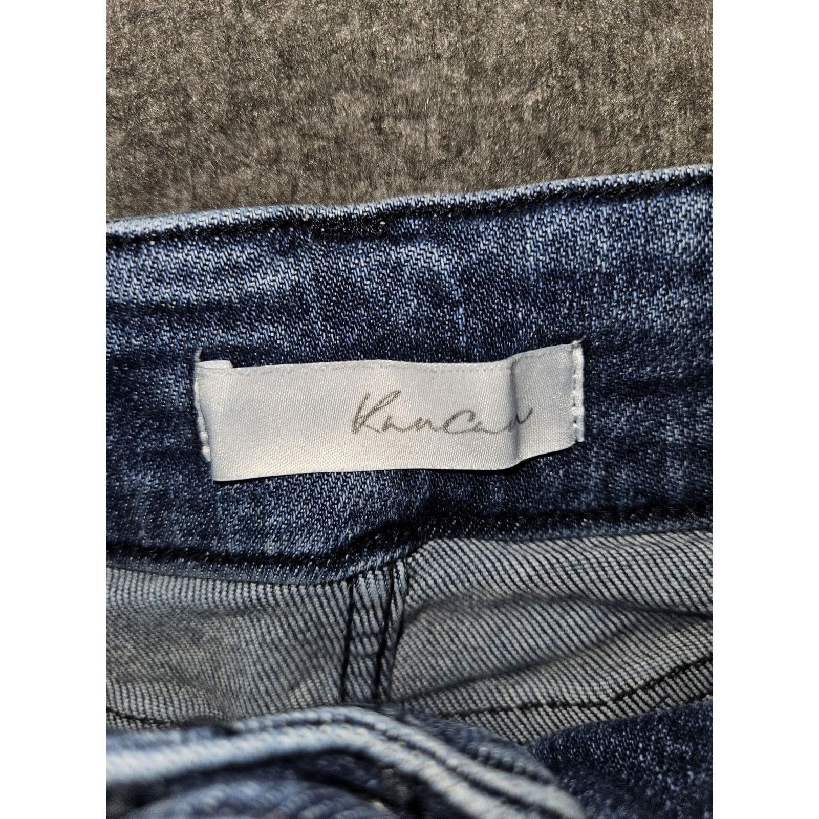 Vintage KanCan Jeans Juniors 9/28 Blue Mid Rise Skinny Distressed Stretch Denim Pants Size 30" / US 8 / IT 44 - 2 Thumbnail