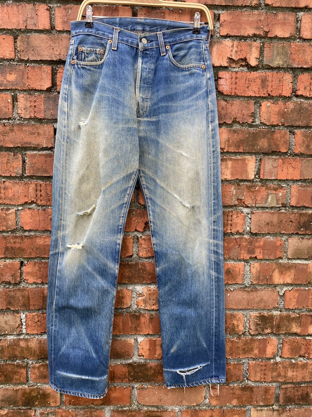 Levi's Vintage Clothing W30x32.5 Vintage levi's 501 redline big E distressed USA Size US 30 / EU 46 - 1 Thumbnail