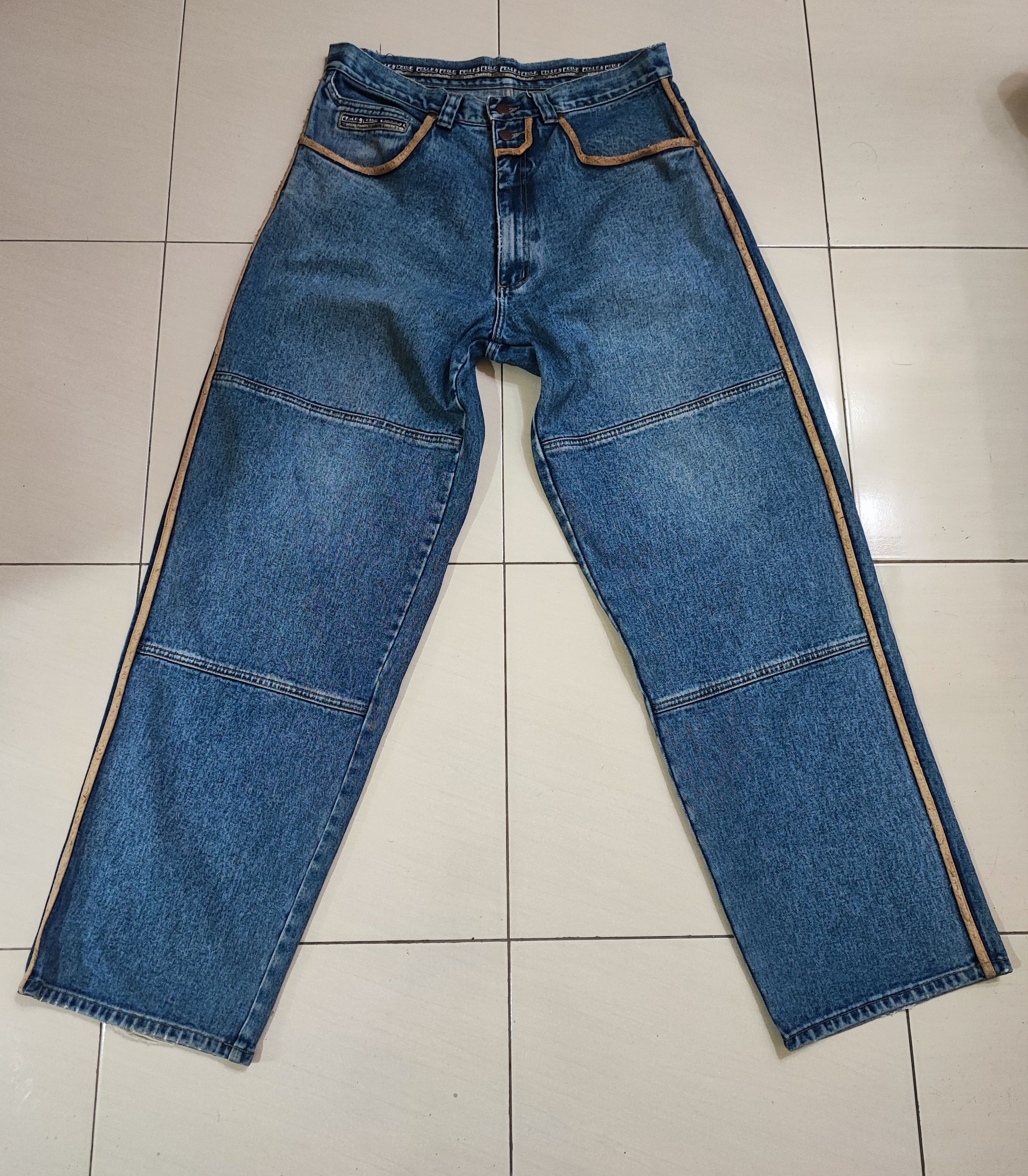 Pelle Pelle Rare!! Vintage 90's Pelle Pelle Baggy Double kneeJeans Size US 34 / EU 50 - 1 Thumbnail