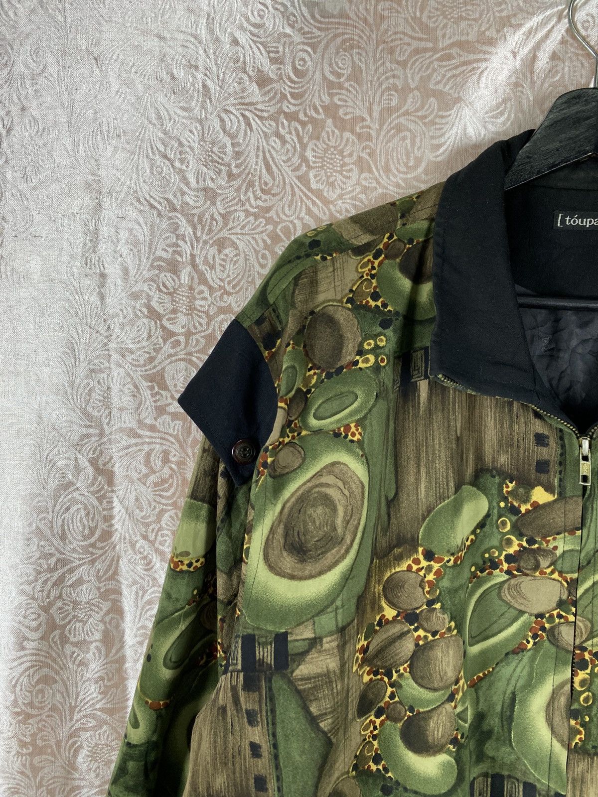 Vintage Toupez Vintage Abstract Pattern Jacket Green Artistic Print Size US L / EU 52-54 / 3 - 9 Thumbnail