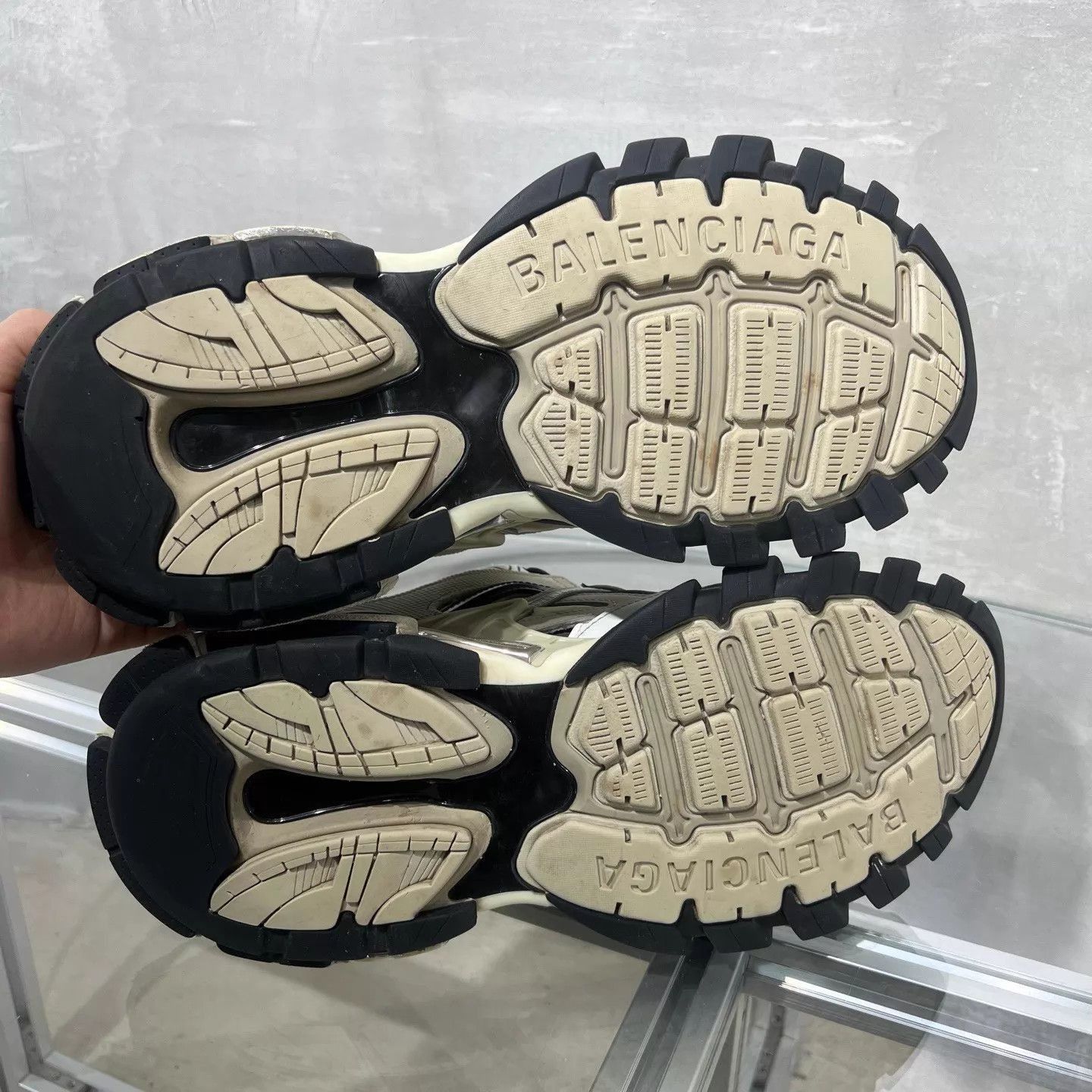 Balenciaga Beige Chunky Track Sneakers Size 10. Size US 10 / EU 43 - 7 Thumbnail