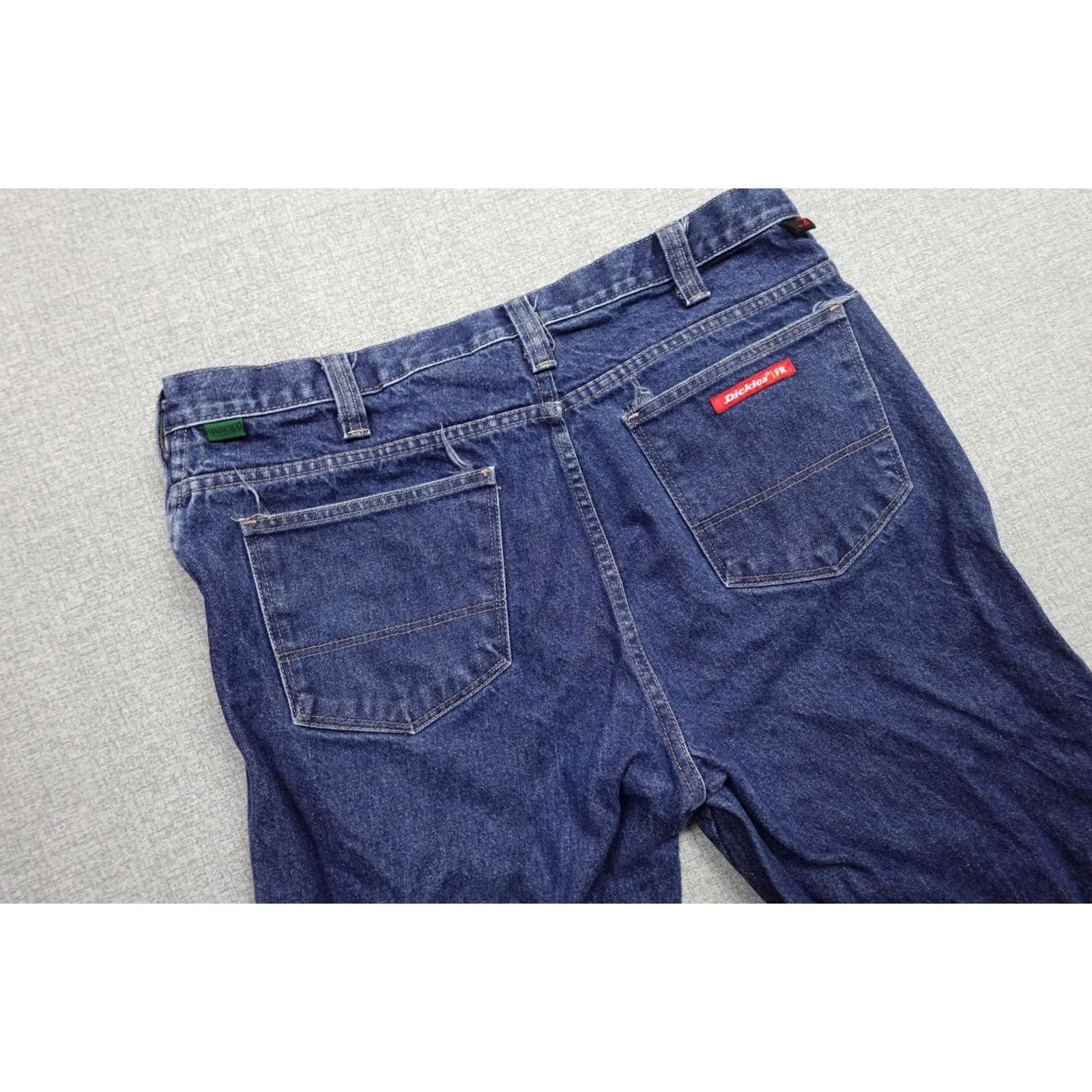 Dickies Dickies FR Jeans Mens 38x30 Blue Wash Denim Relaxed Straight Flame-Resistant Jeans 5-Pocket Dickies FR Size US 38 / EU 54 - 2 Thumbnail