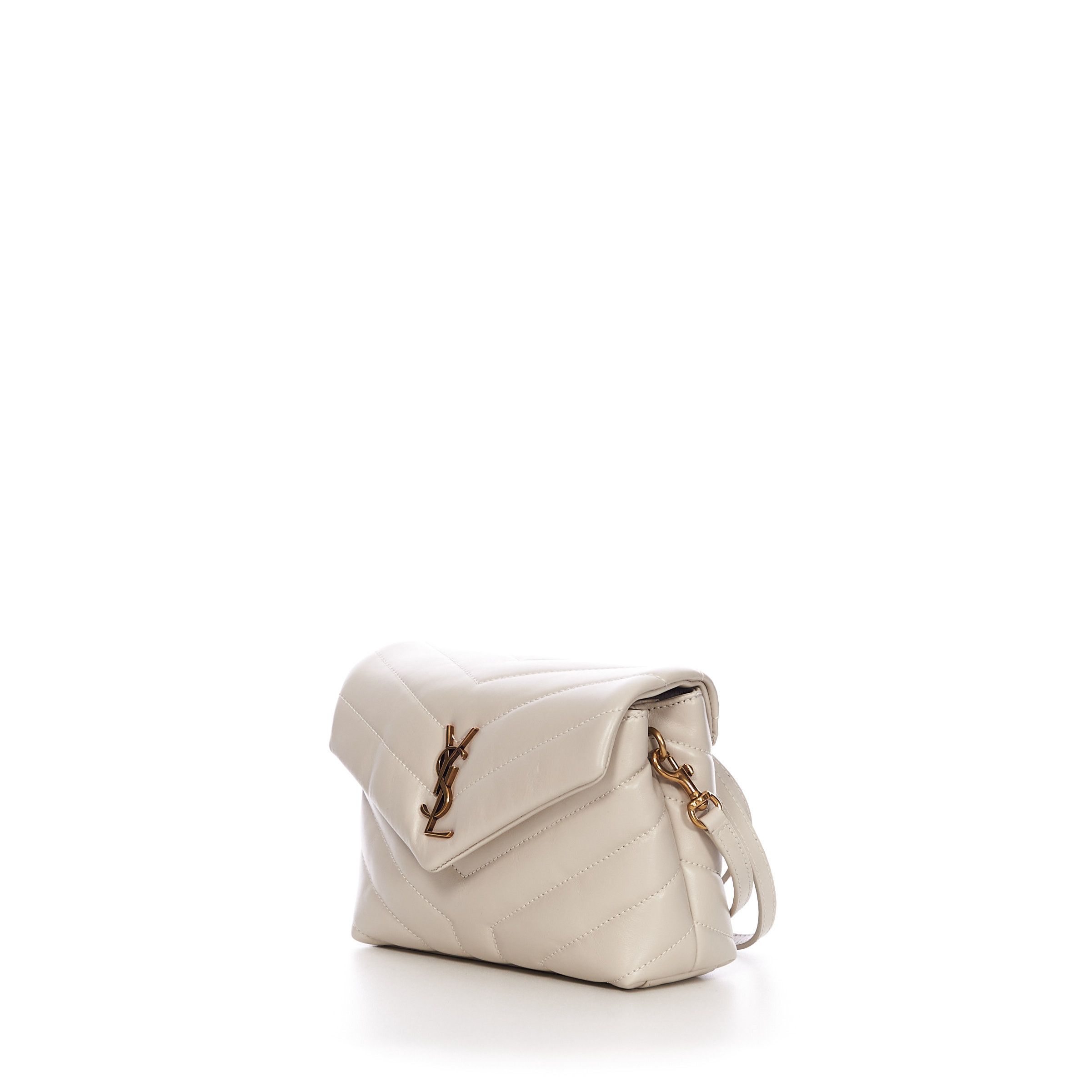 Saint Laurent Paris Loulou Toy Bag in Vintage White Y Quilted Leather Size ONE SIZE - 2 Thumbnail