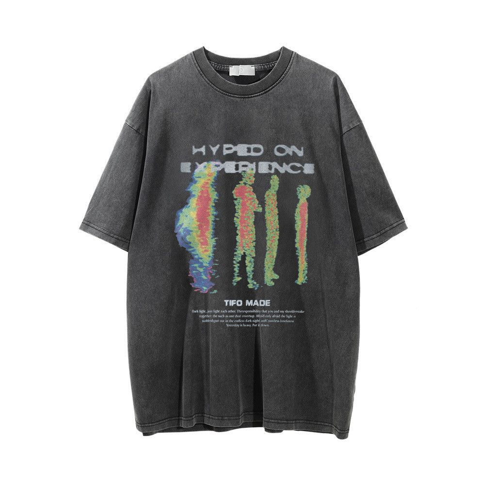 Band Tees × Vintage Men's washed distressed street silhouette print T-shirt Size US L / EU 52-54 / 3 - 1 Thumbnail