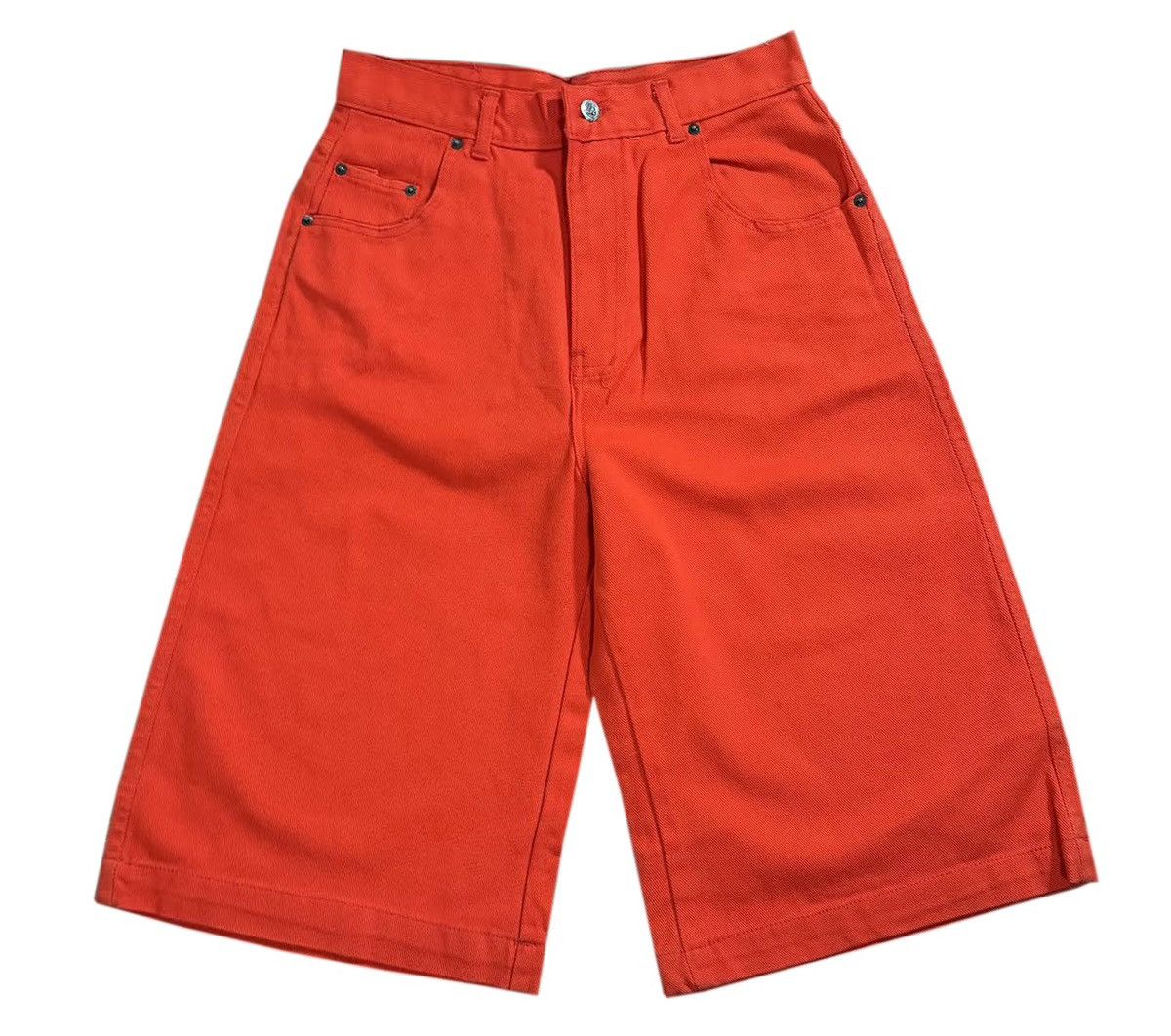 Vintage Vintage X Energy Bright Red Denim Shorts (Size 30) Size US 30 / EU 46 - 2 Thumbnail