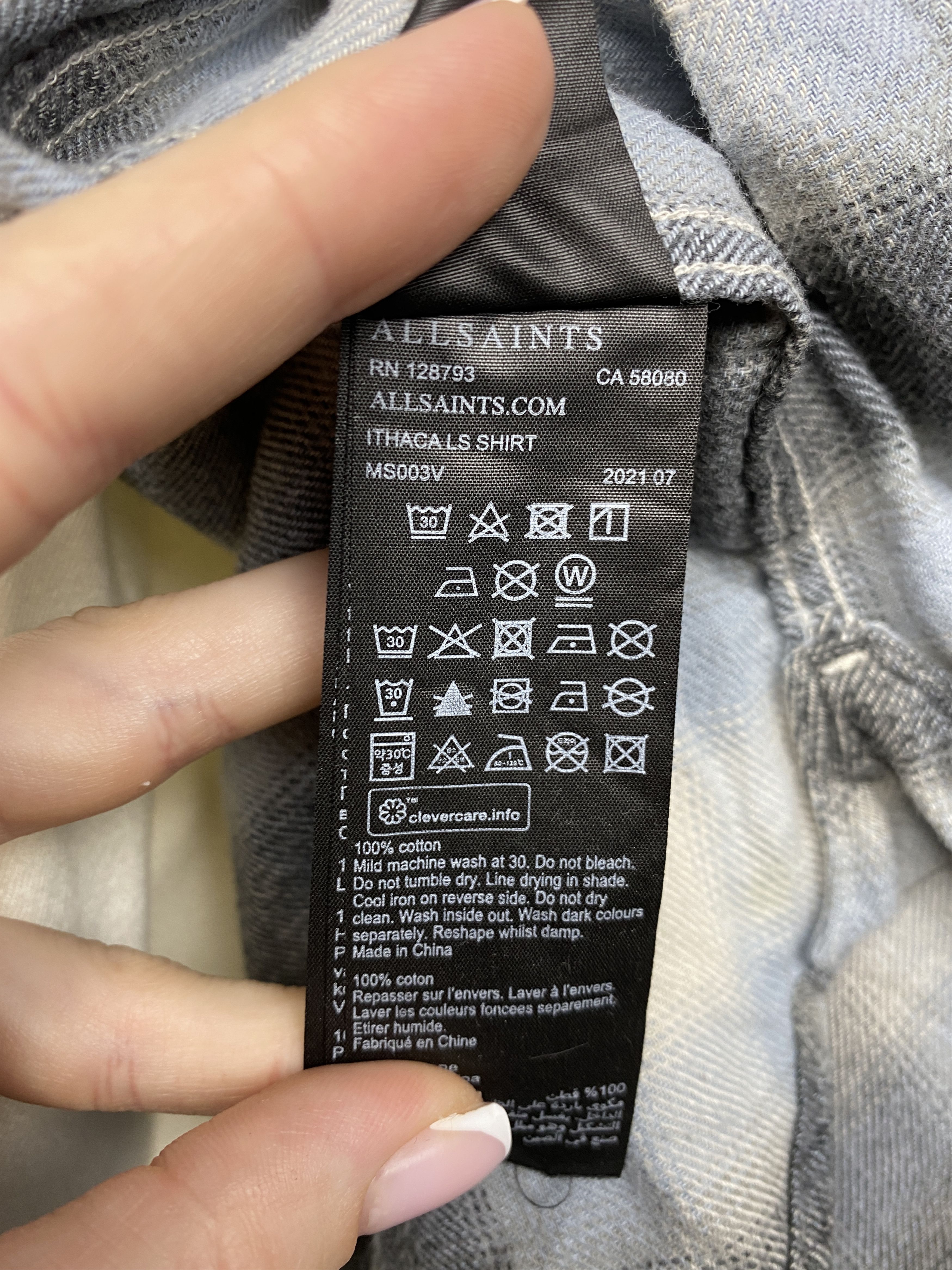 Allsaints Allsaints Mens Ithaca Flannel Plaid Shirt Size US M / EU 48-50 / 2 - 6 Thumbnail