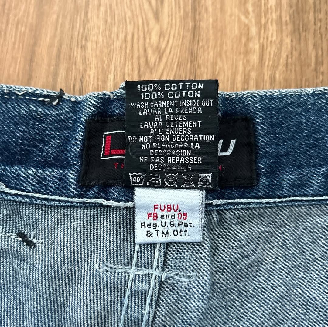 Fubu × Vintage Y2k Fubu Embroidery Denim Jorts Size US 36 / EU 52 - 9 Thumbnail