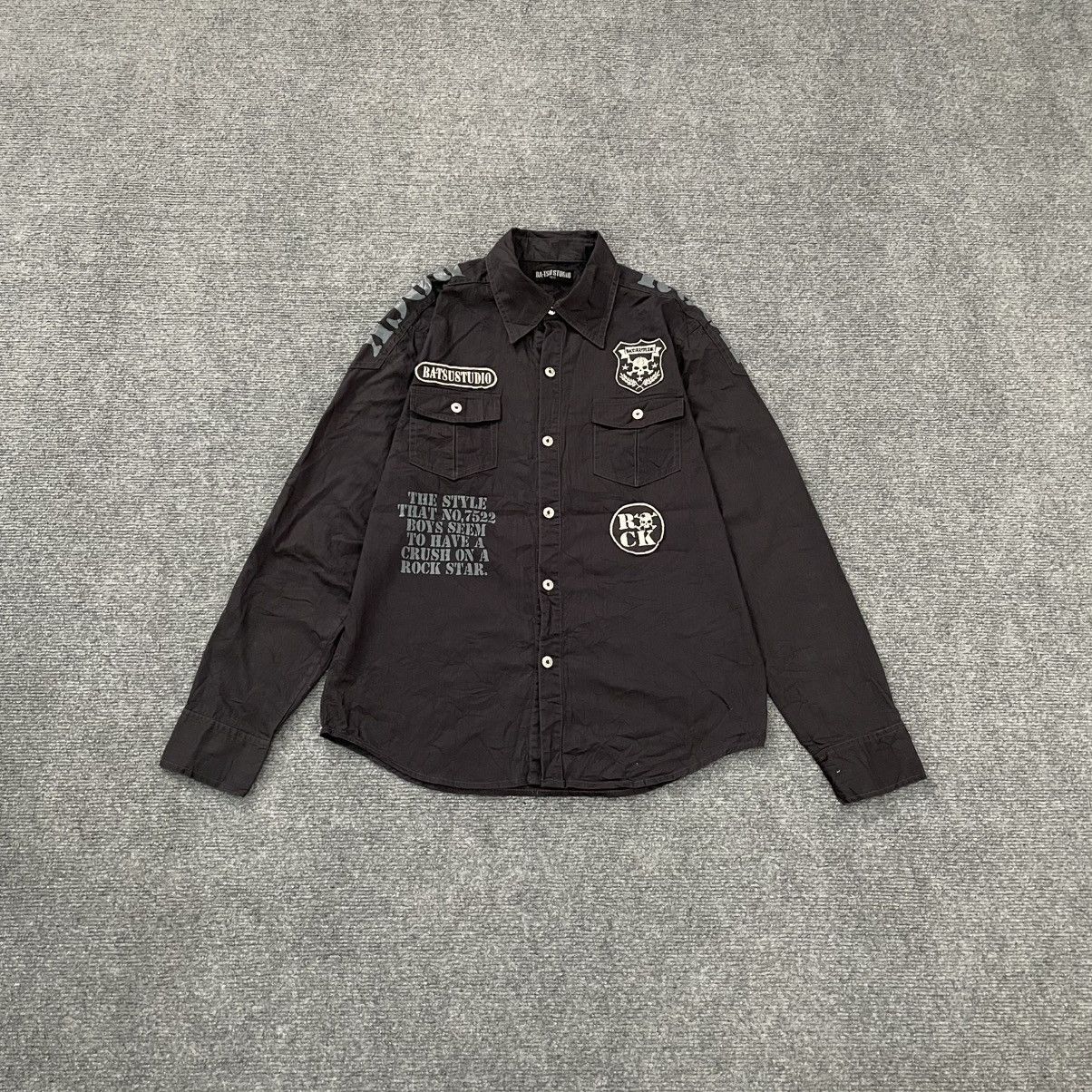 Japanese Brand Ba-Tsu Studio Button Up Skull Design if six was nine Size US M / EU 48-50 / 2 - 2 Thumbnail