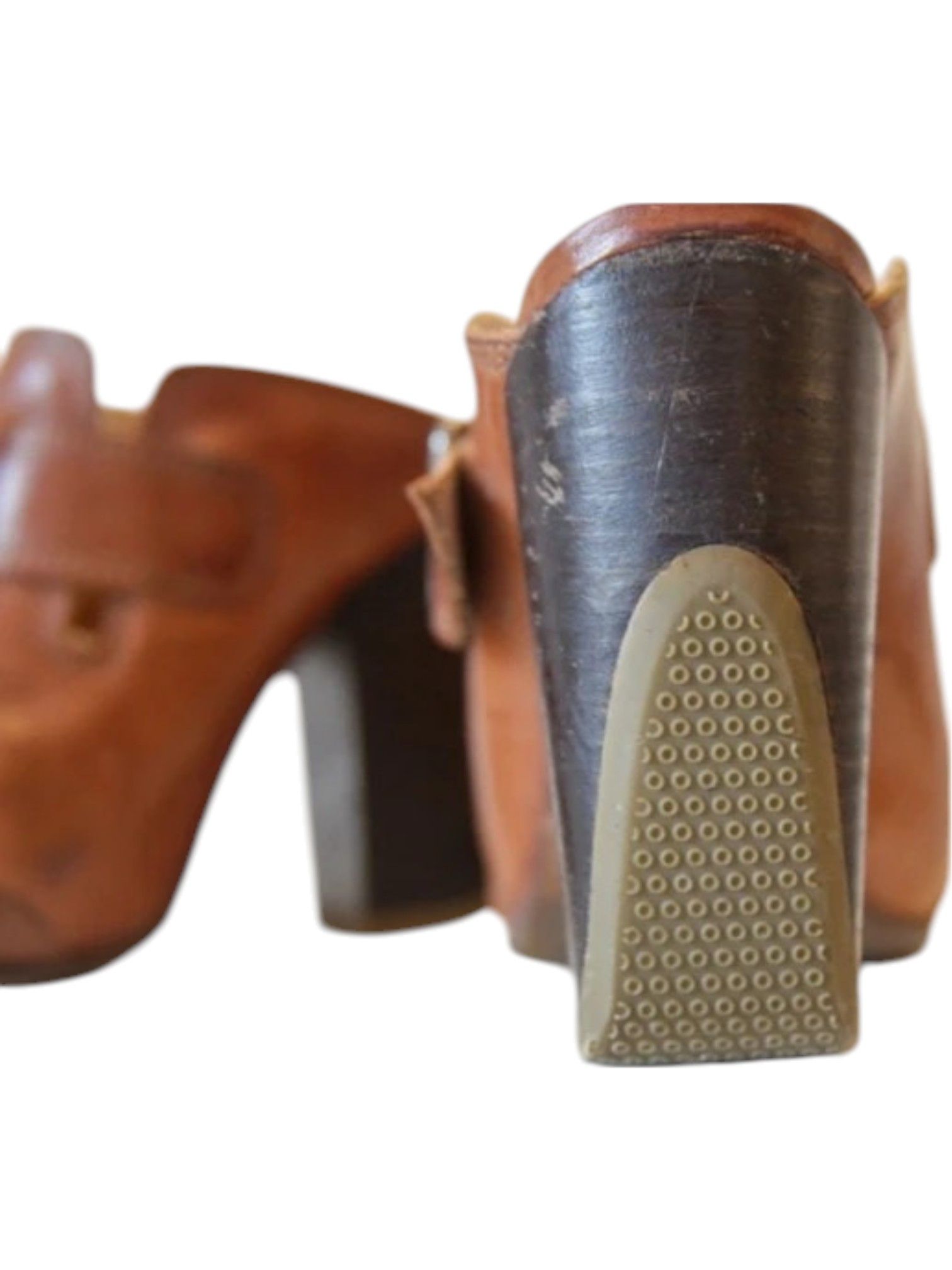 Dries Van Noten Dries Van Noten tan leather mule clogs stacked heel 2000s Size US 9 / IT 39 - 3 Thumbnail