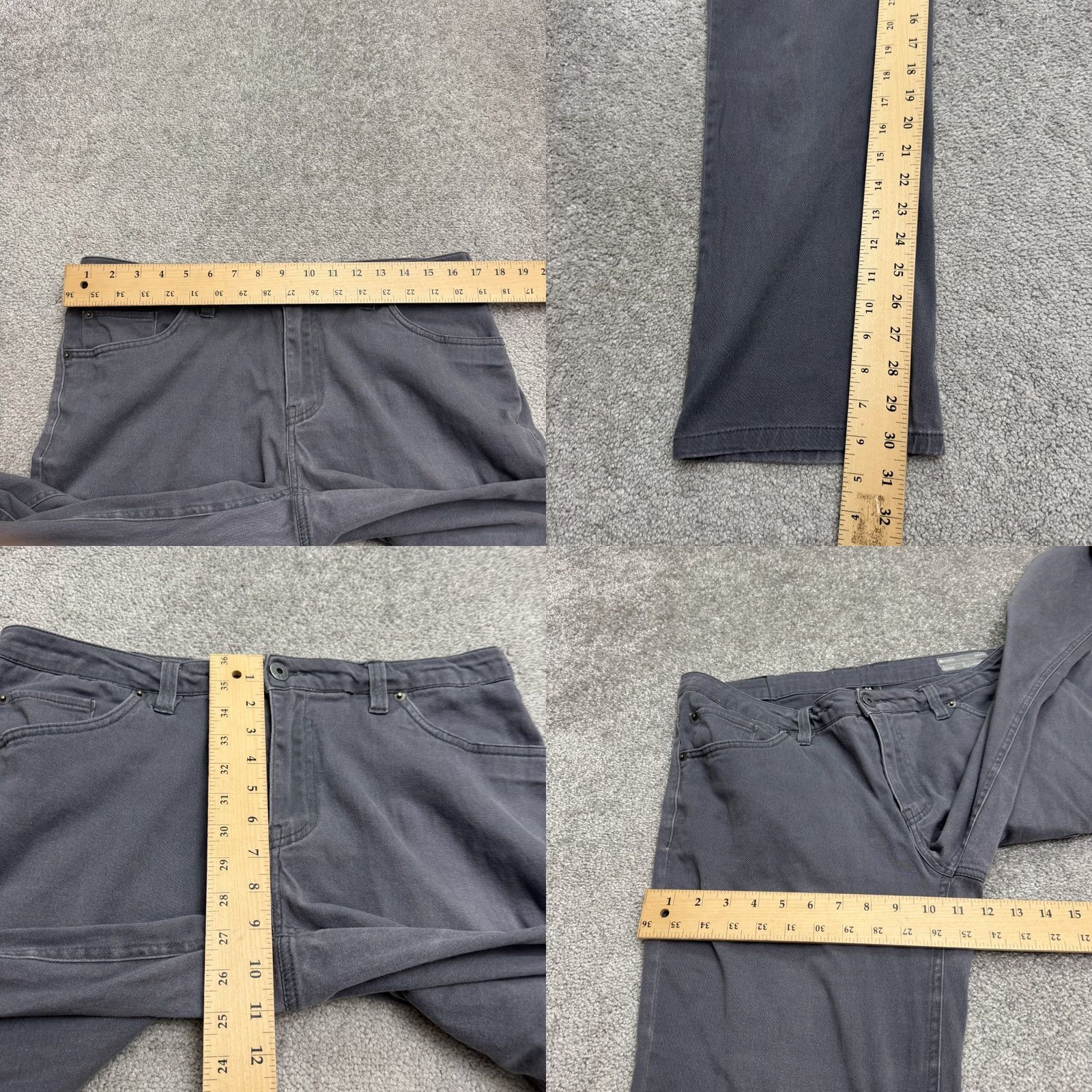Vintage Matix Gripper Slim Fit Chino Pants Mens 34x32 Gray Cotton Stretch Straight Leg 5-Pocket Style Regular Tailored Everyday Casual Workwear Mens Size US 34 / EU 50 - 9 Thumbnail