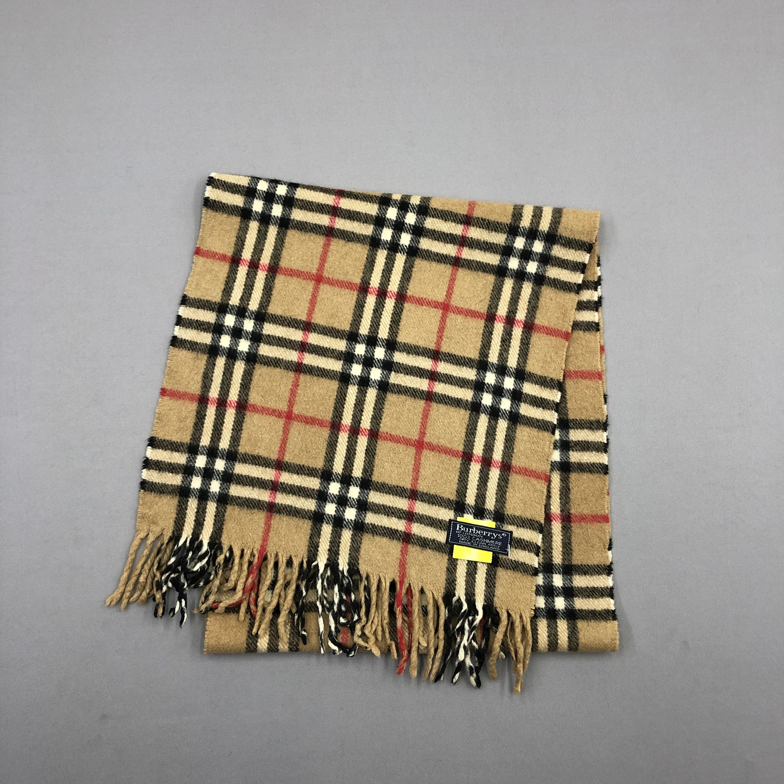 Burberry Vintage Burberry Scarf Muffler Wool Cashmere Scarves Size ONE SIZE - 3 Thumbnail