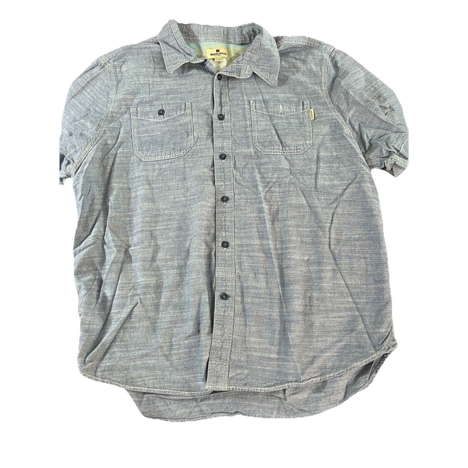 Woolrich Woolen Mills Woolrich Shirt Men XXL Blue Button Down Pockets Short sleeve Size US XXL / EU 58 / 5 - 2 Thumbnail