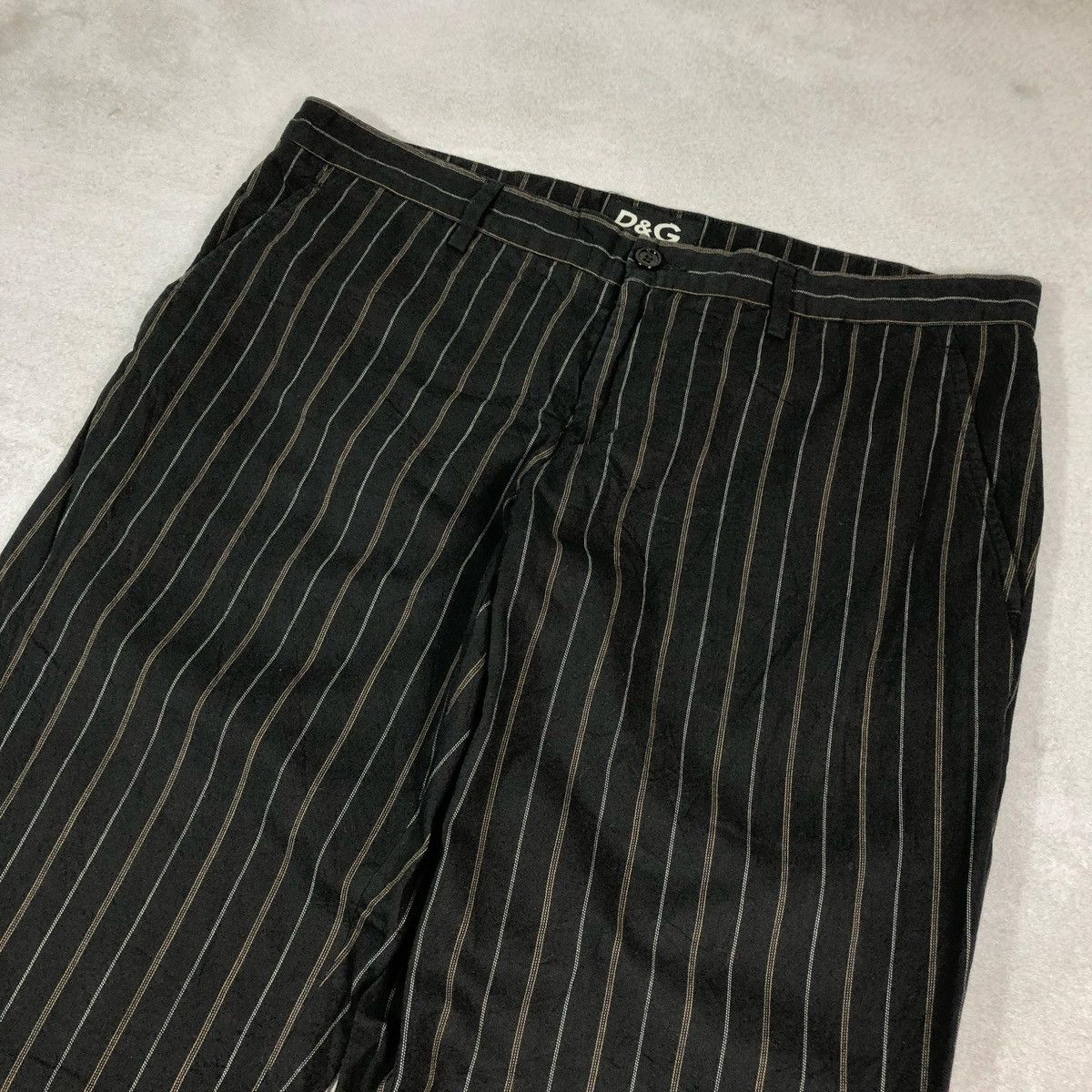 Dolce & Gabbana FINAL DROP!! Dolce & Gabbana Black Stripe pants Size US 33 - 1 Thumbnail